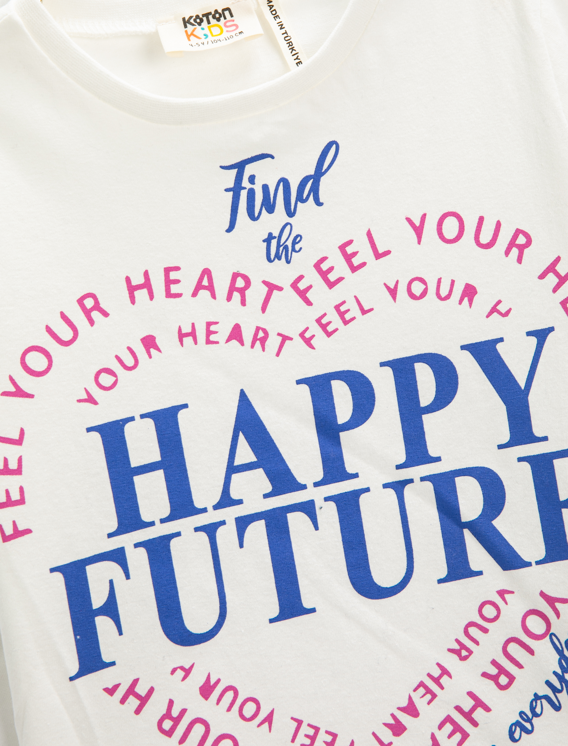  Kız Çocuk Baskılı Tişört Kısa Kollu Bisiklet Yaka