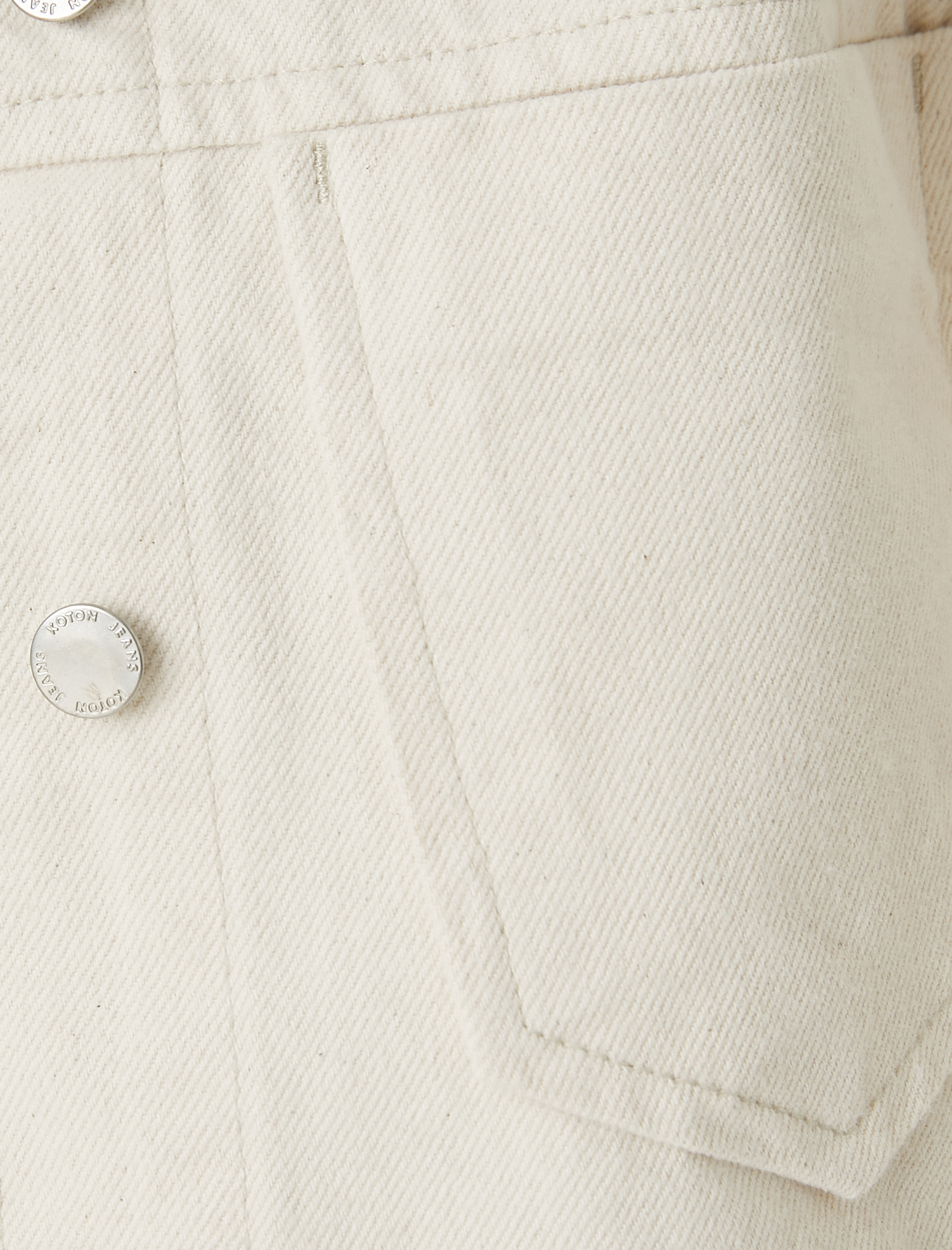   Crop Kot Ceket Cep Detaylı Gömlek Yaka Uzun Kollu