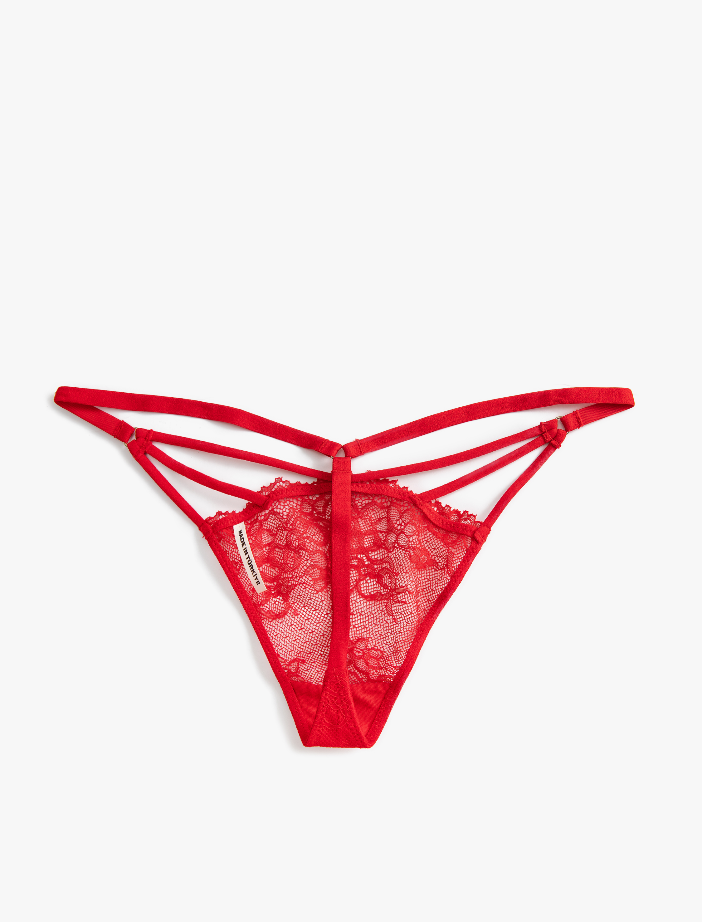   Dantelli String Külot Çiçekli Biye Detaylı