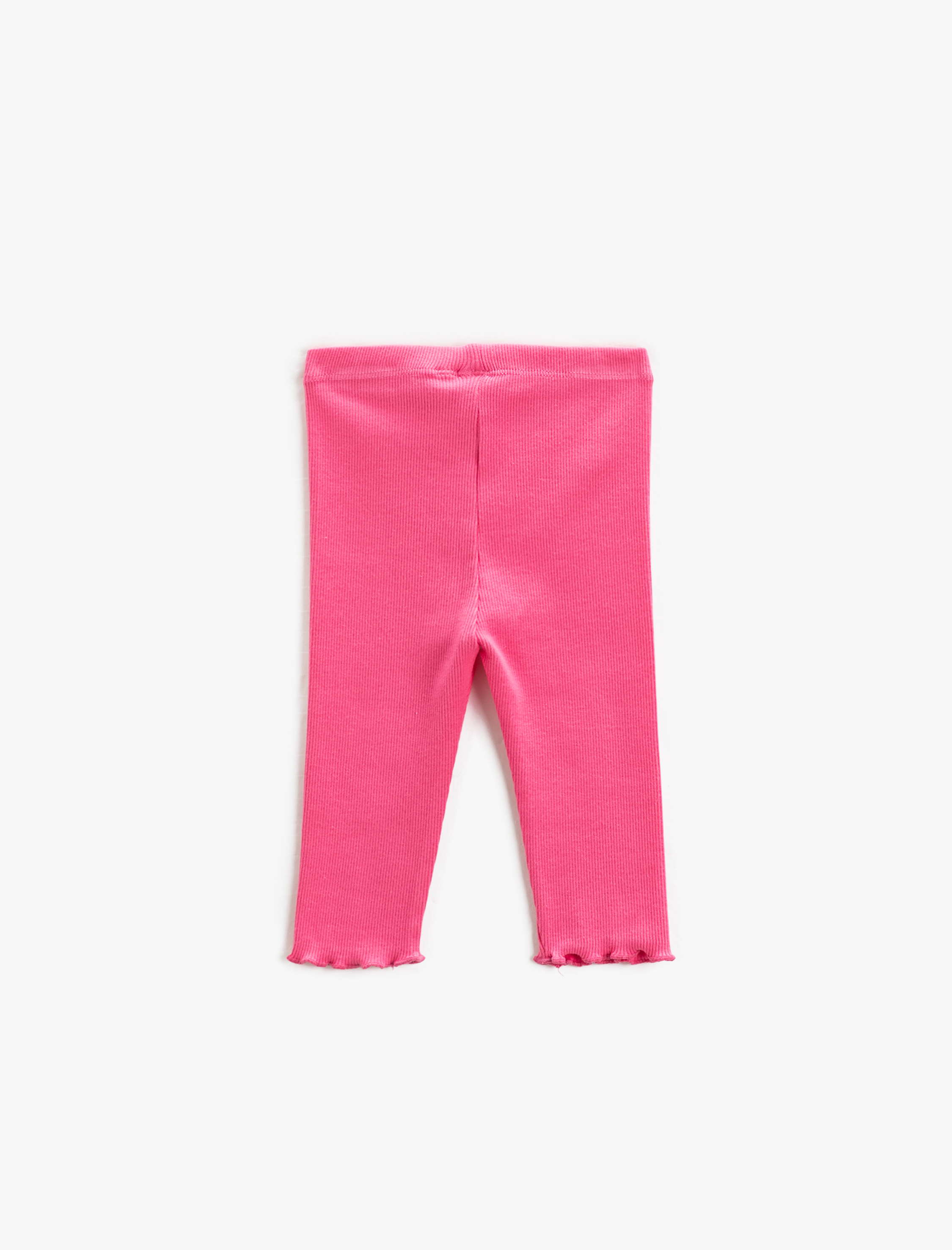 Kız Bebek Tayt Fitilli Tek Düğme Detaylı Beli Lastikli