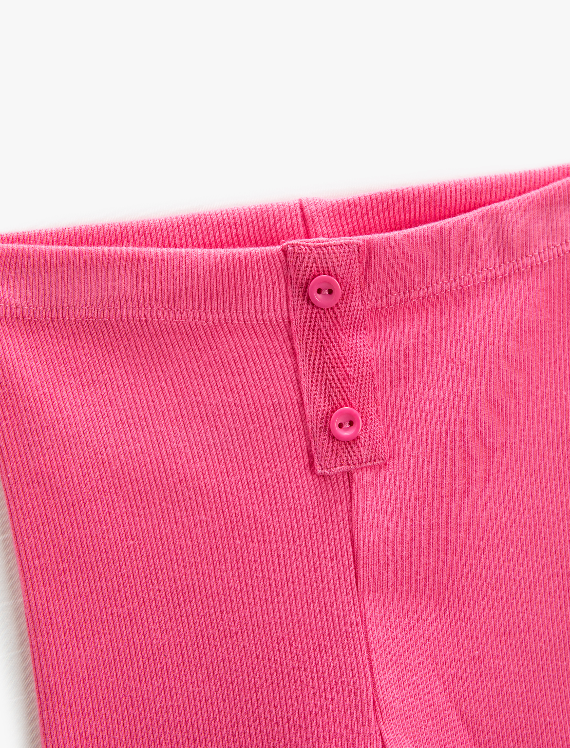 Kız Bebek Tayt Fitilli Tek Düğme Detaylı Beli Lastikli