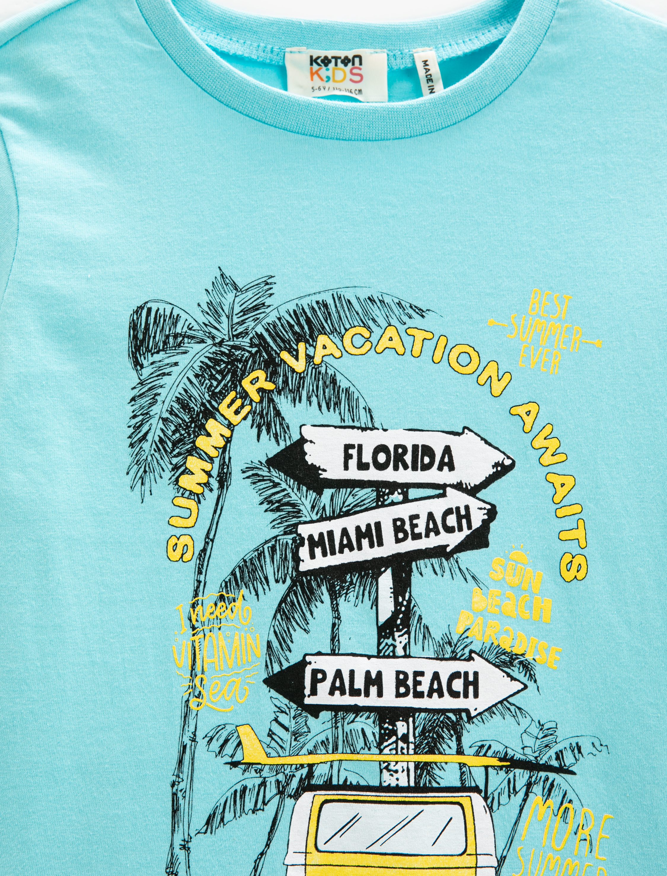  Erkek Çocuk Tişört Baskılı Kısa Kollu Bisiklet Yaka