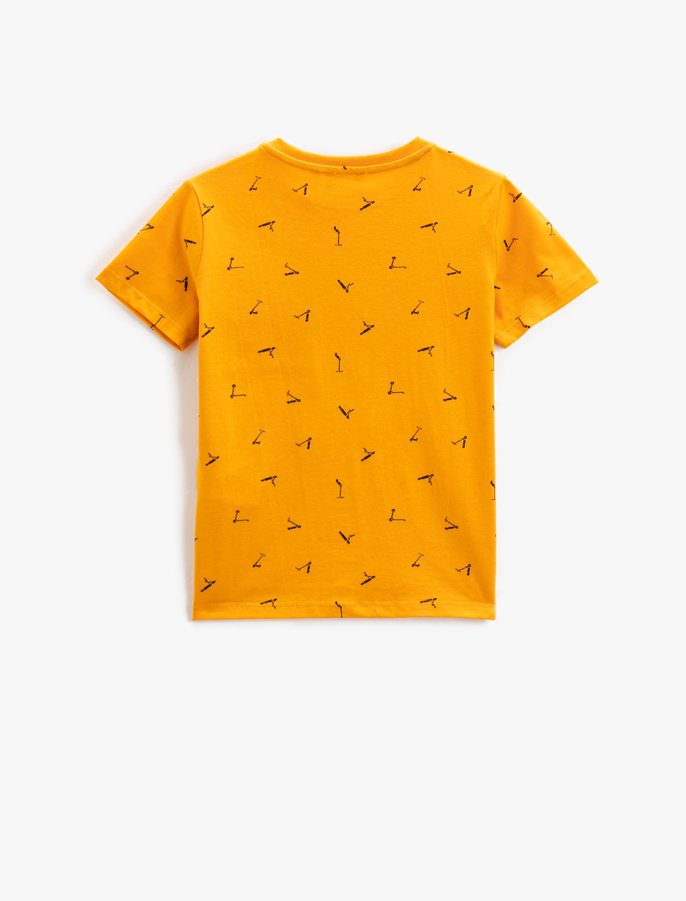  Erkek Çocuk Tişört Baskılı Kısa Kollu Bisiklet Yaka Cepli