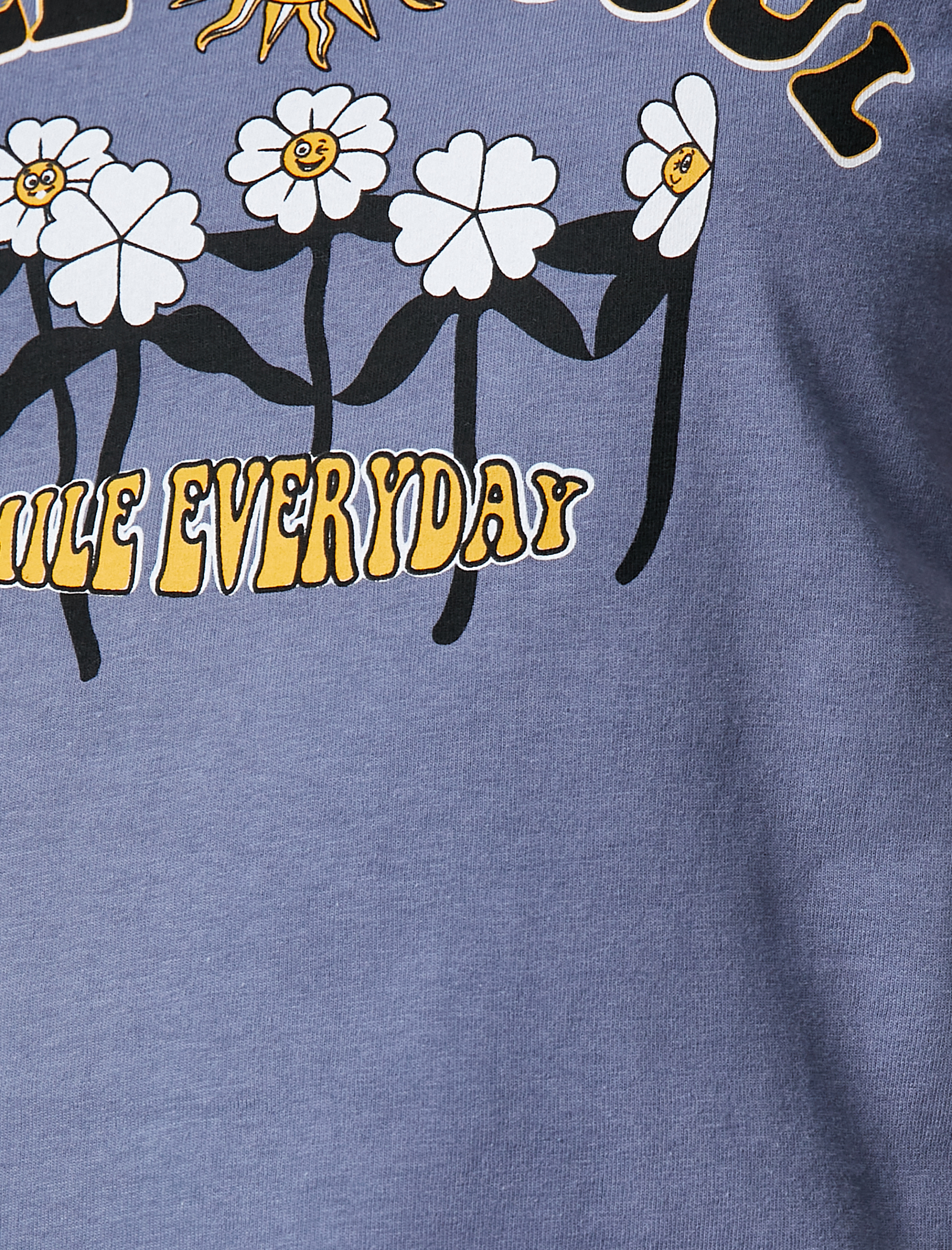   Crop Tişört Baskılı Bisiklet Yaka Kısa Kollu