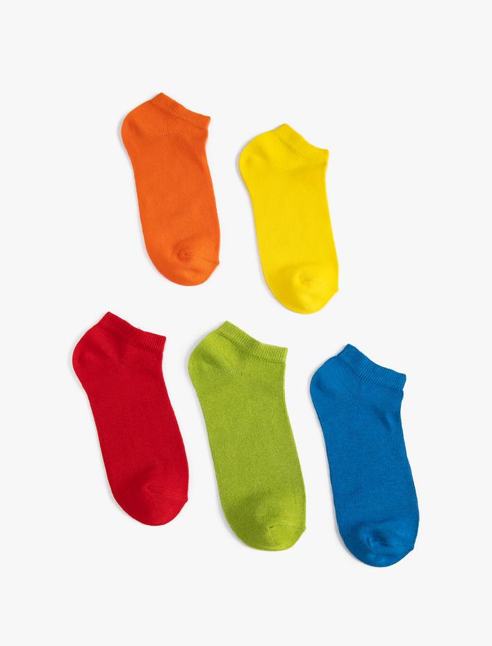Kadın Basic 5'li Patik Çorap Seti Çok Renkli