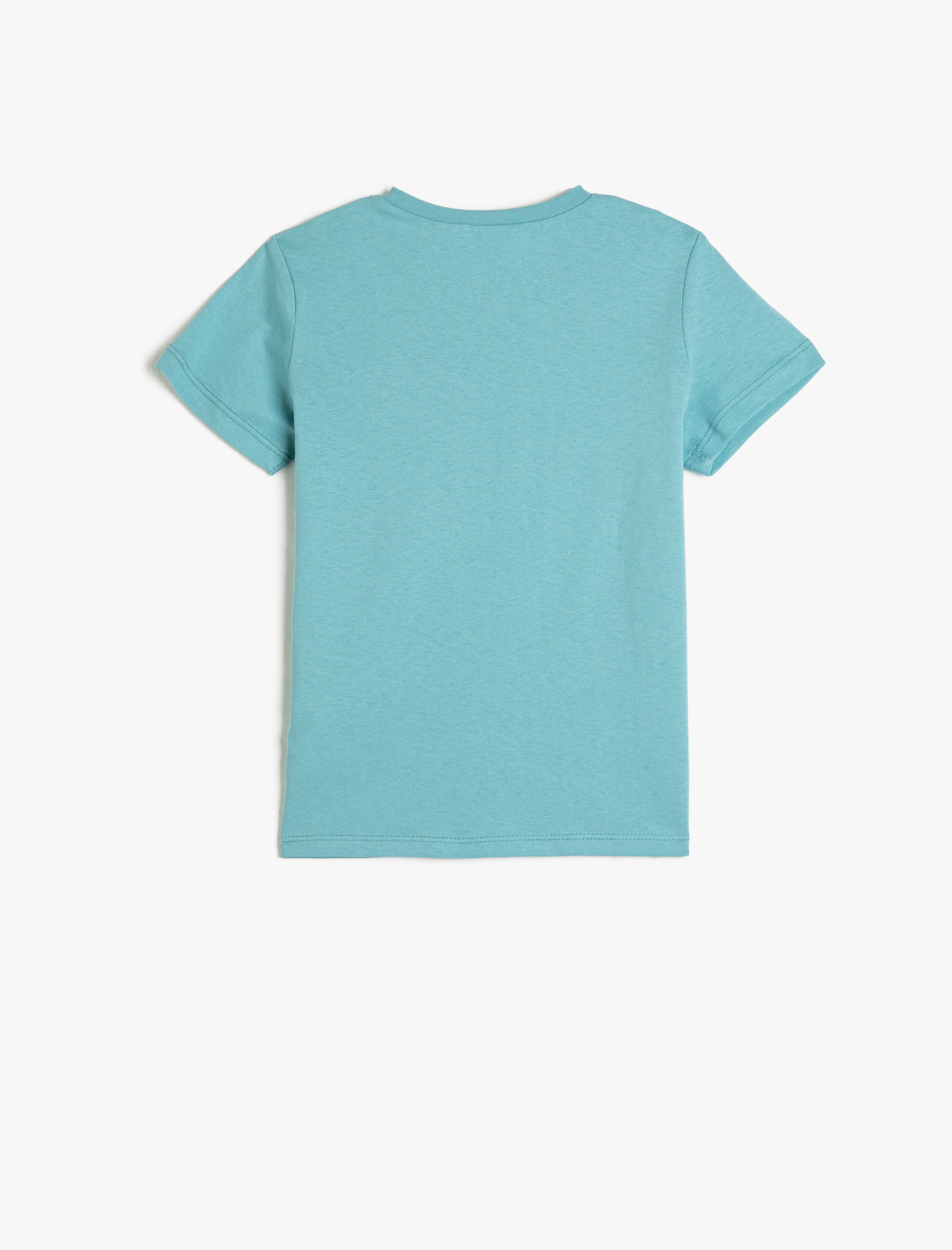  Erkek Çocuk Dinozor Baskılı Kısa Kollu Tişört Bisiklet Yaka Pamuklu