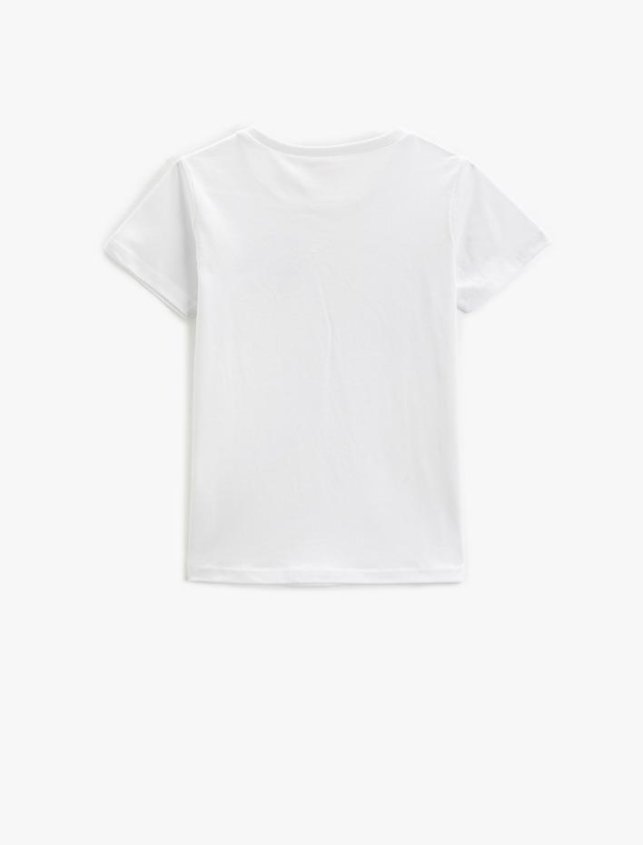 Erkek Çocuk Kısa Kollu Tişört Baskılı Bisiklet Yaka Pamuklu