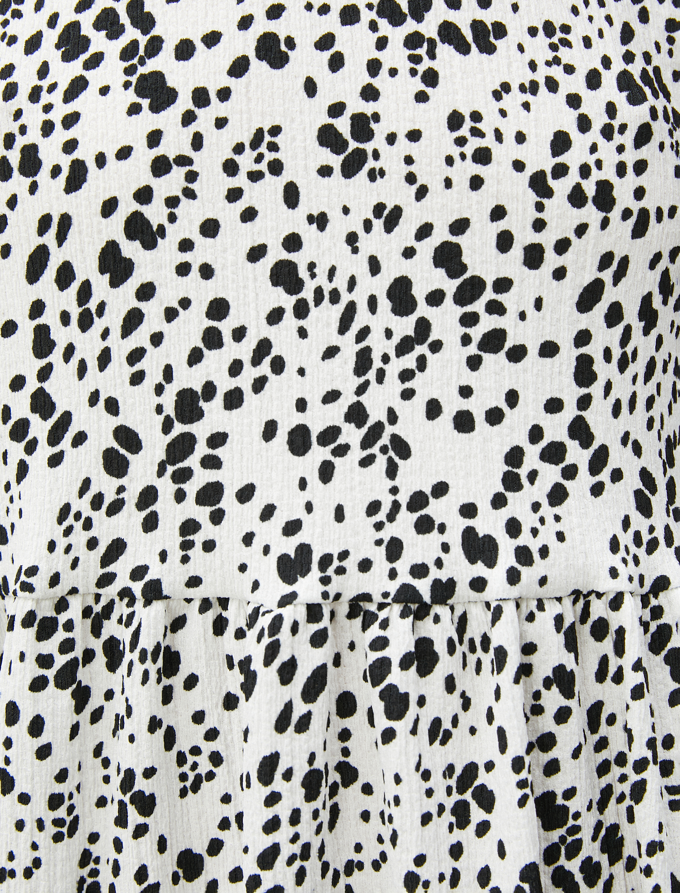   Mini Elbise Balon Kollu Volanlı Desenli Bisiklet Yaka