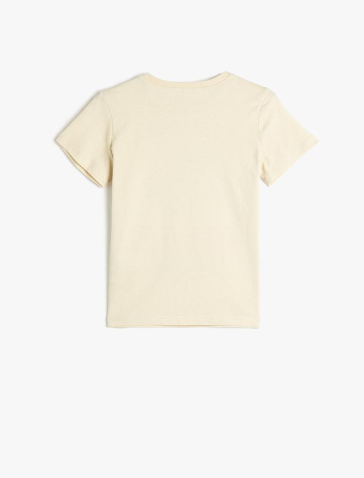 Erkek Çocuk Kısa Kollu Tişört Baskılı Bisiklet Yaka Pamuklu