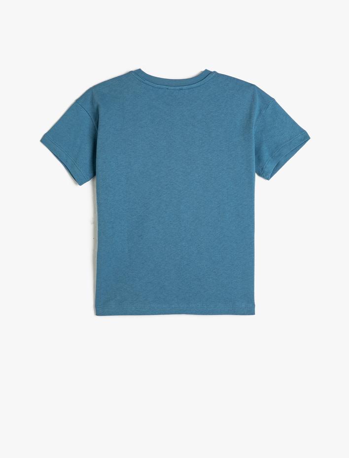 Erkek Çocuk Tişört Kısa Kollu Baskılı Bisiklet Yaka Pamuklu