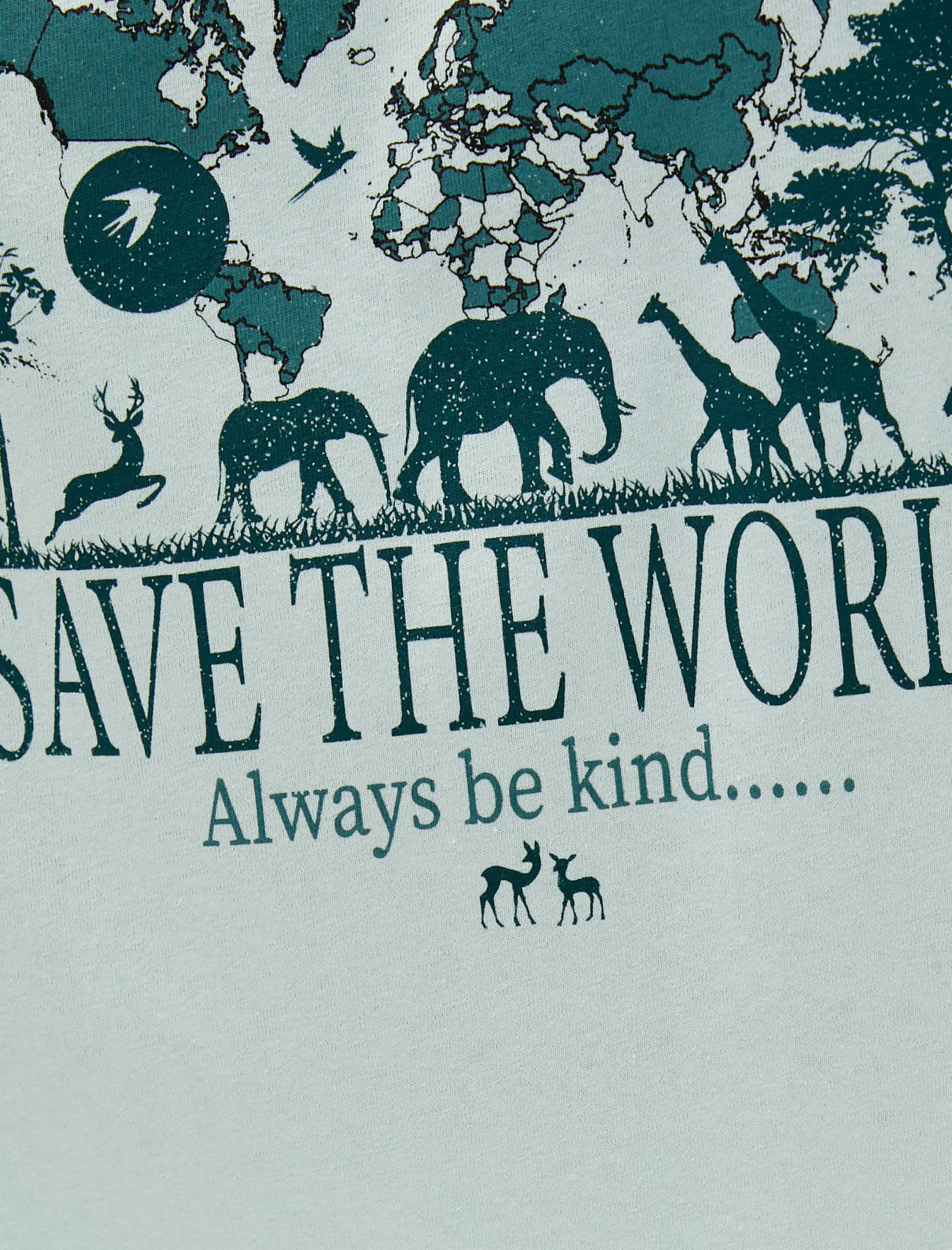   Baskılı Tişört Kısa Kollu Bisiklet Yaka Pamuklu