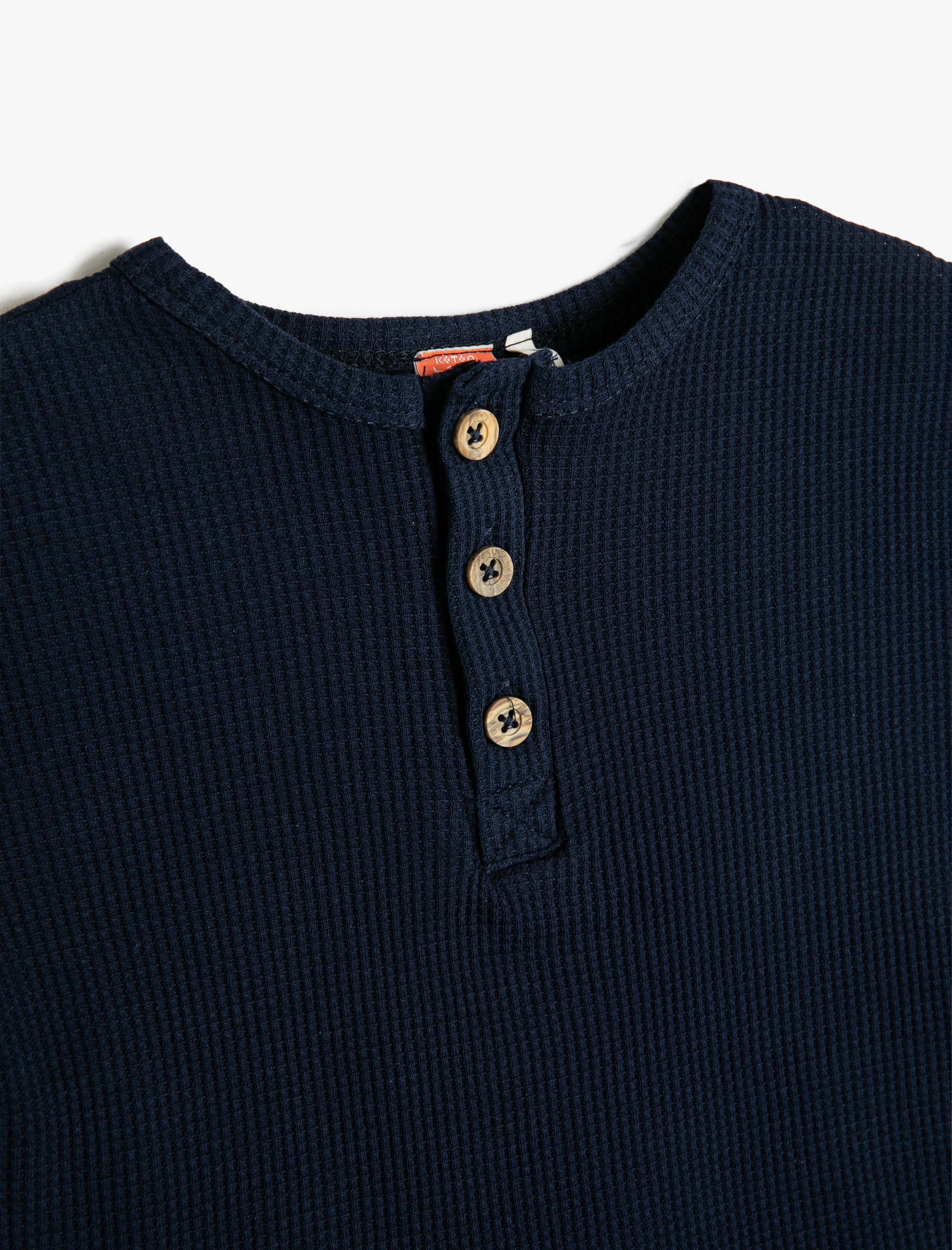  Erkek Bebek Tişört Düğme Detaylı Kısa Kollu Bisiklet Yaka Fitilli Pamuklu