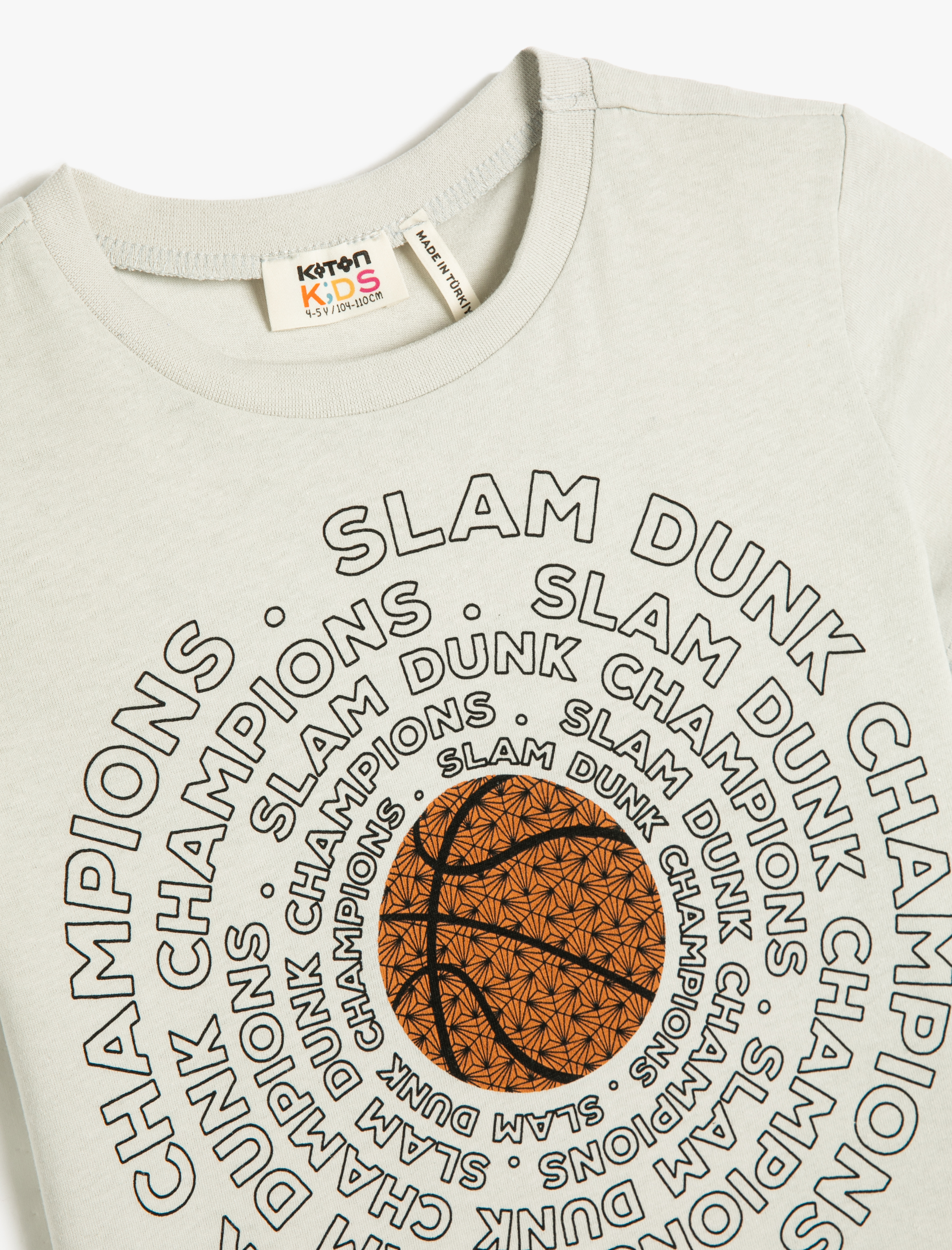  Erkek Çocuk Tişört Kısa Kollu Bisiklet Yaka Baskılı Pamuklu