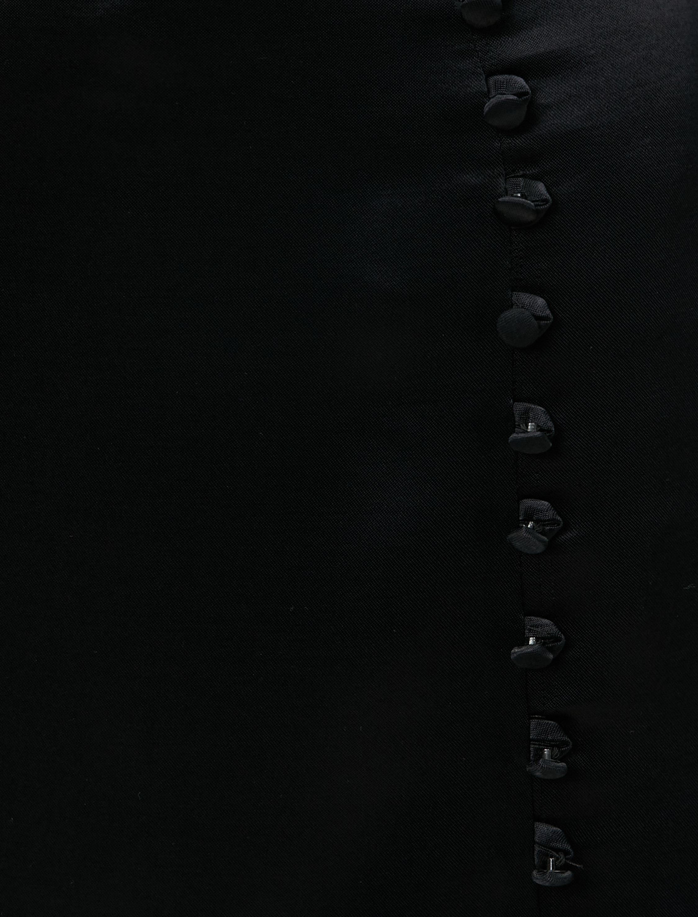 Düğme Detaylı Saten Mini Etek