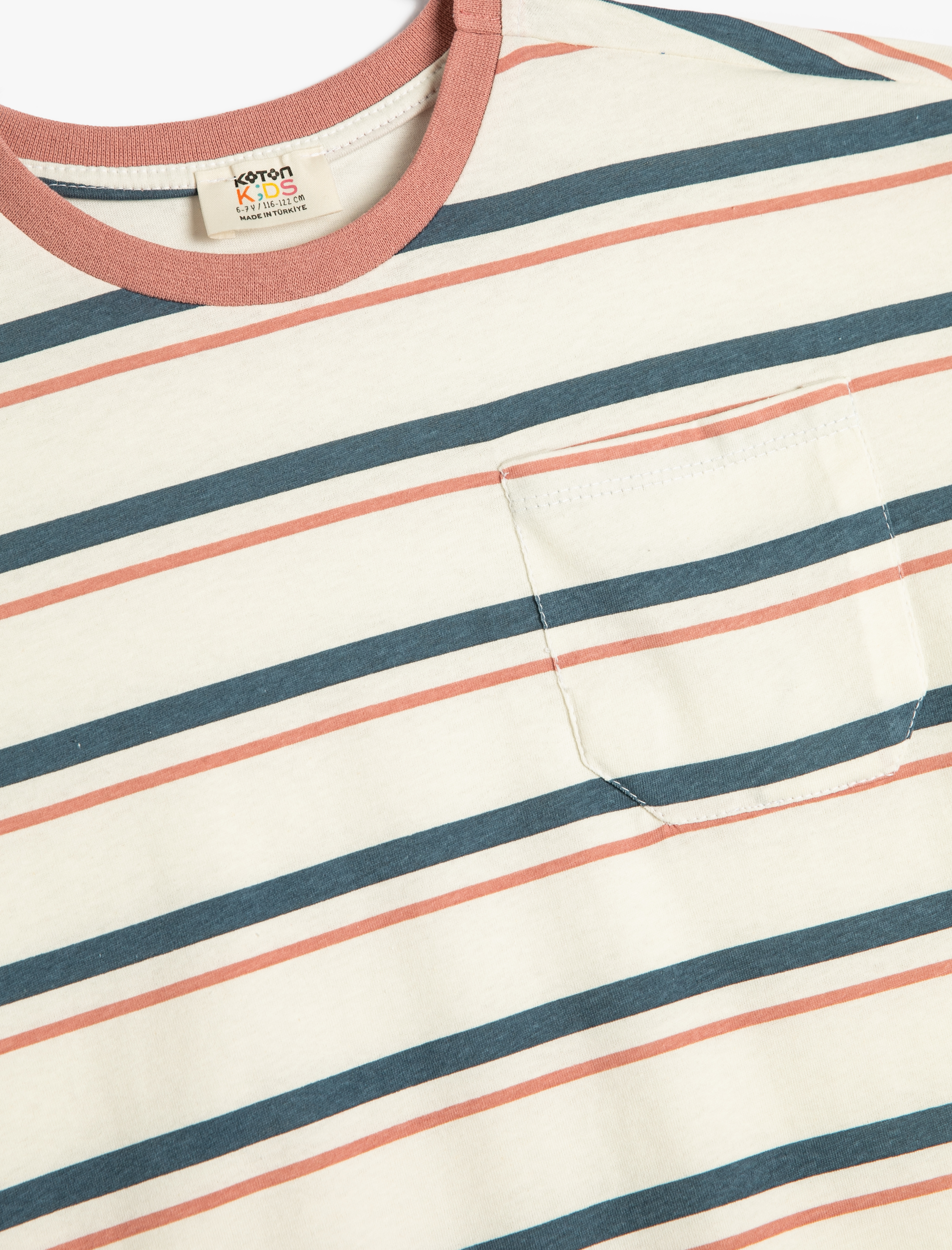  Erkek Çocuk Tişört Kısa Kollu Bisiklet Yaka Pamuklu Cep Detaylı