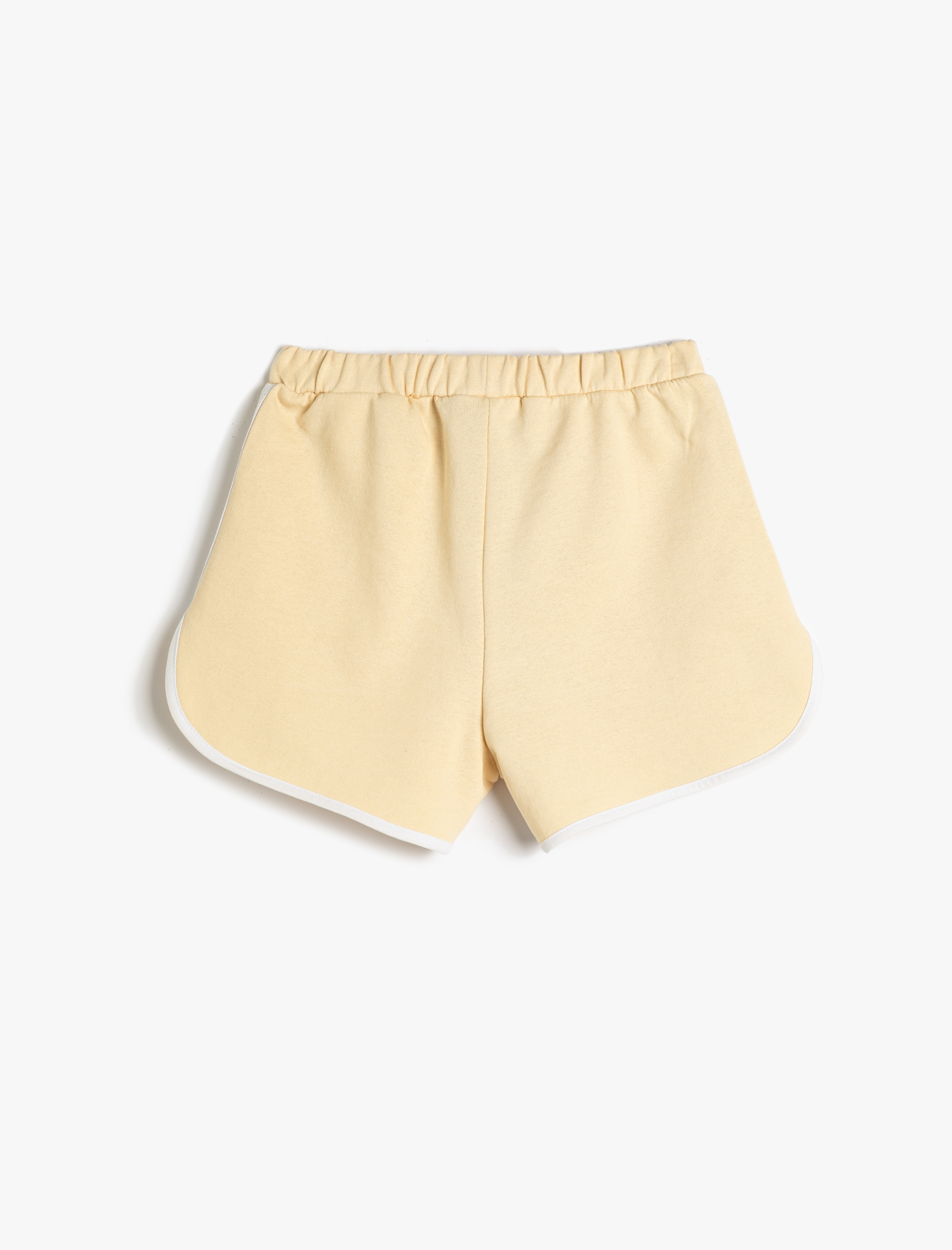  Kız Çocuk Şort Beli Bağlamalı Şerit Detaylı Baskılı Pamuklu