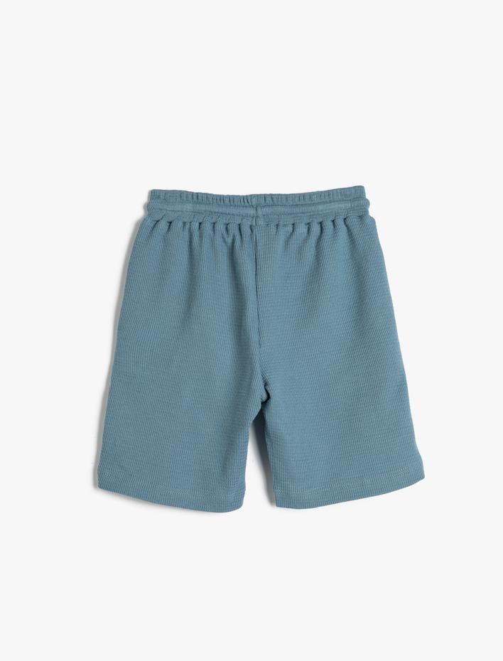 Erkek Çocuk Şort Basic Pamuklu Beli Bağlamalı Cepli