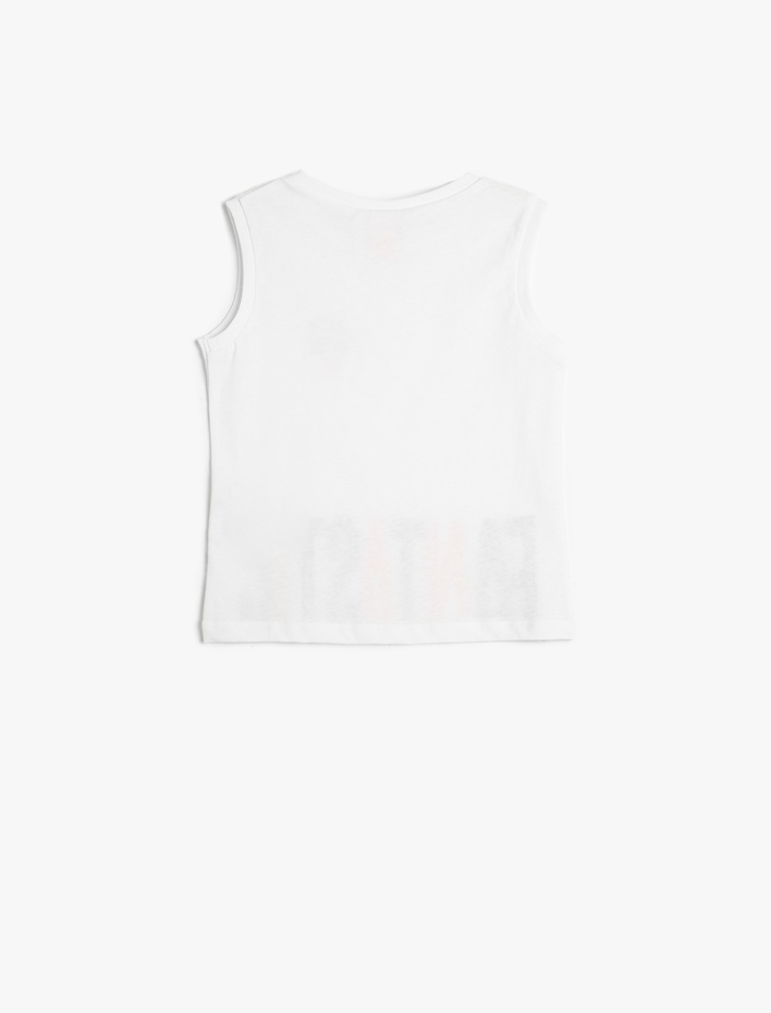 Erkek Bebek Atlet Kolsuz Yuvarlak Yaka Baskılı Pamuklu