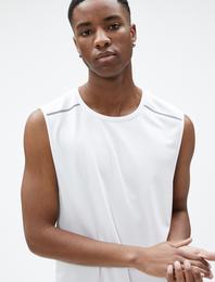 Basic Sporcu Atleti Bisiklet Yaka Nefes Alan Kumaş