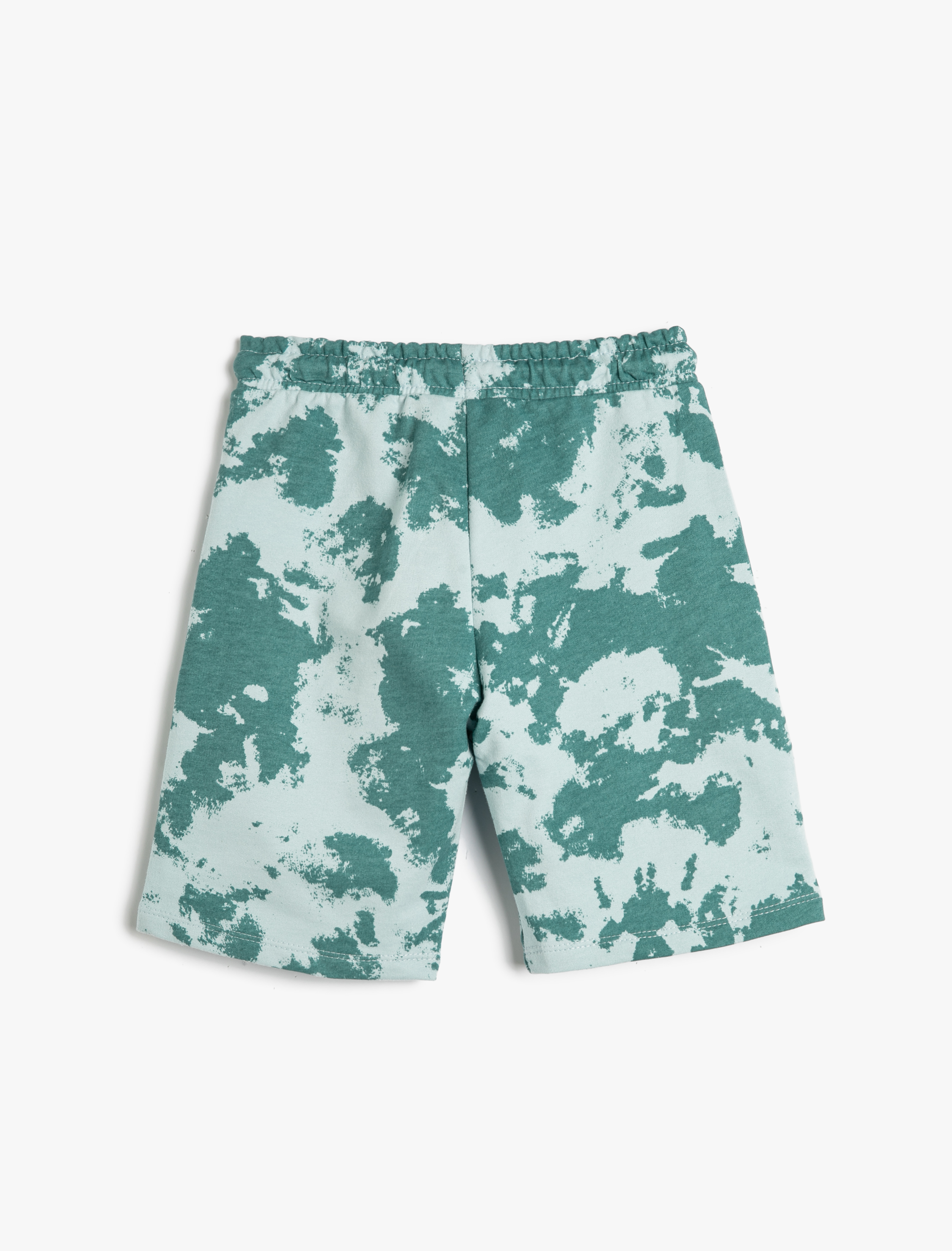  Erkek Çocuk Şort Batik Desenli Cepli Beli Bağlamalı Pamuklu