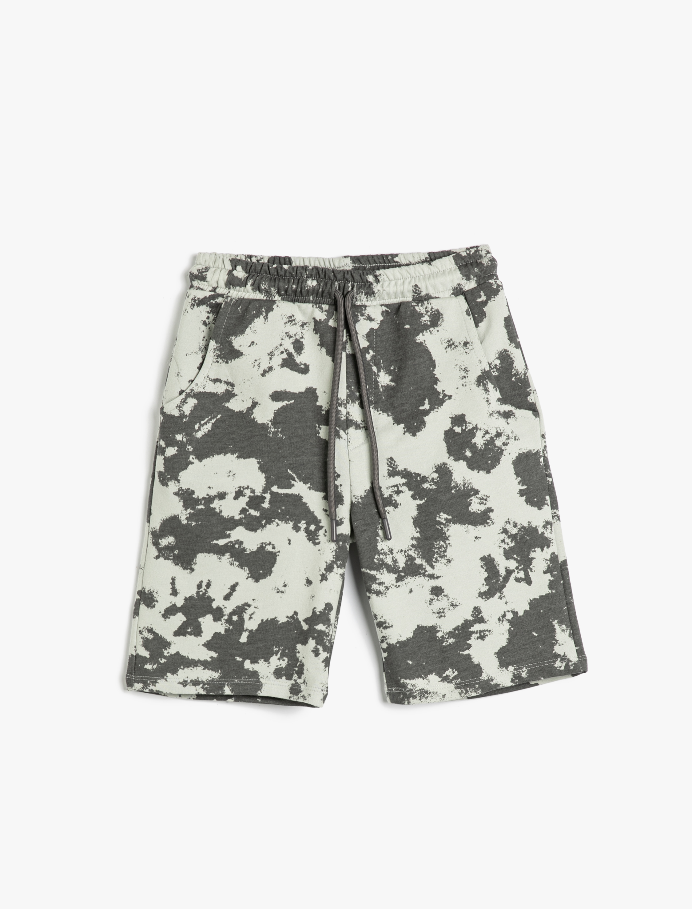  Erkek Çocuk Şort Batik Desenli Cepli Beli Bağlamalı Pamuklu