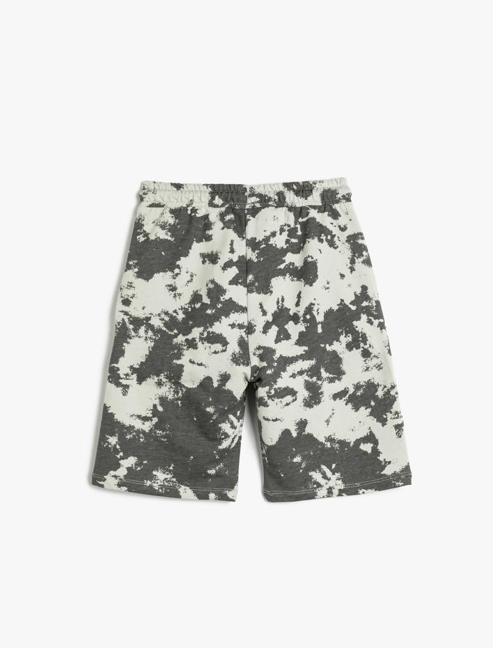 Erkek Çocuk Şort Batik Desenli Cepli Beli Bağlamalı Pamuklu