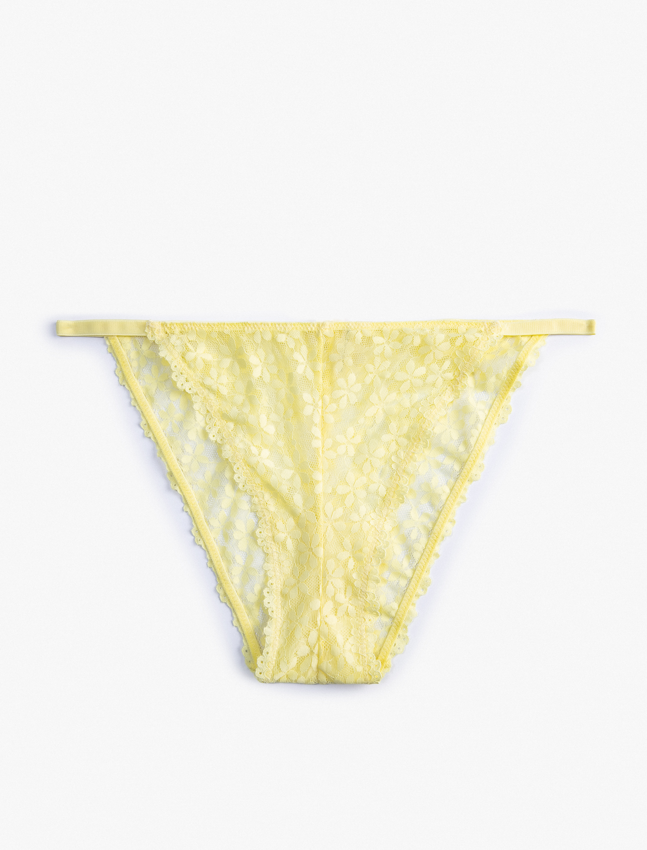   Brazilian Külot Dantelli Çiçekli Normal Bel