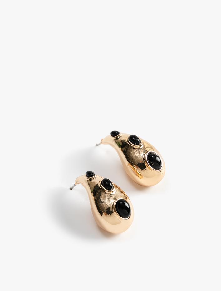 Kadın Damla Küpe Taş Detaylı