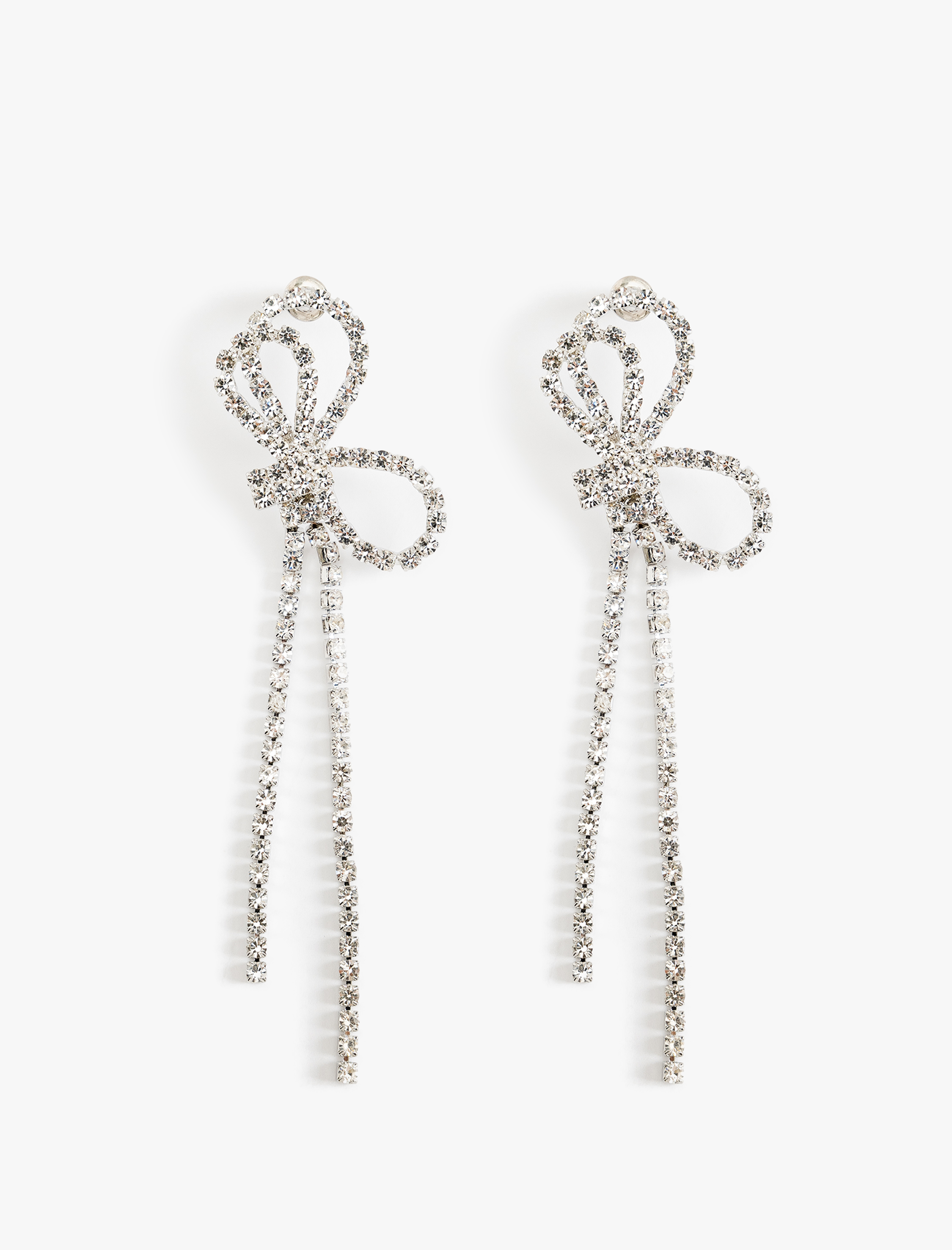  Kadın Fiyonk Küpe Taşlı Sallantılı