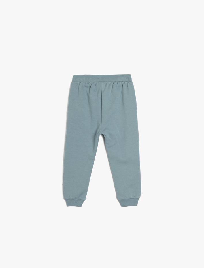 Erkek Bebek Jogger Eşofman Altı Beli Bağlamalı Şardonlu Pamuklu