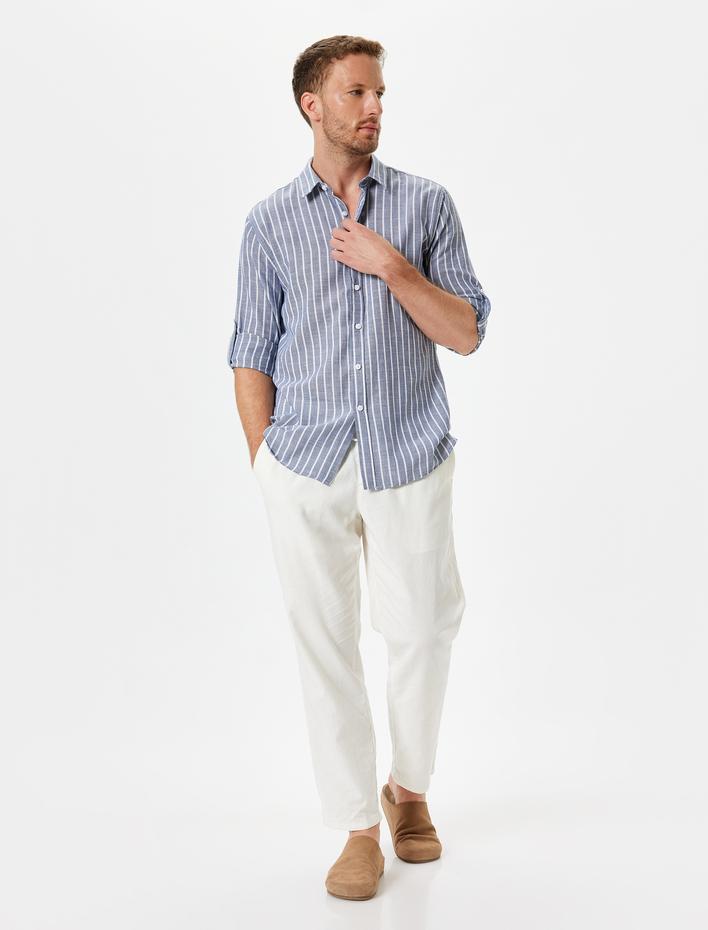  Basic Gömlek Uzun Kollu Pamuklu Regular Fit