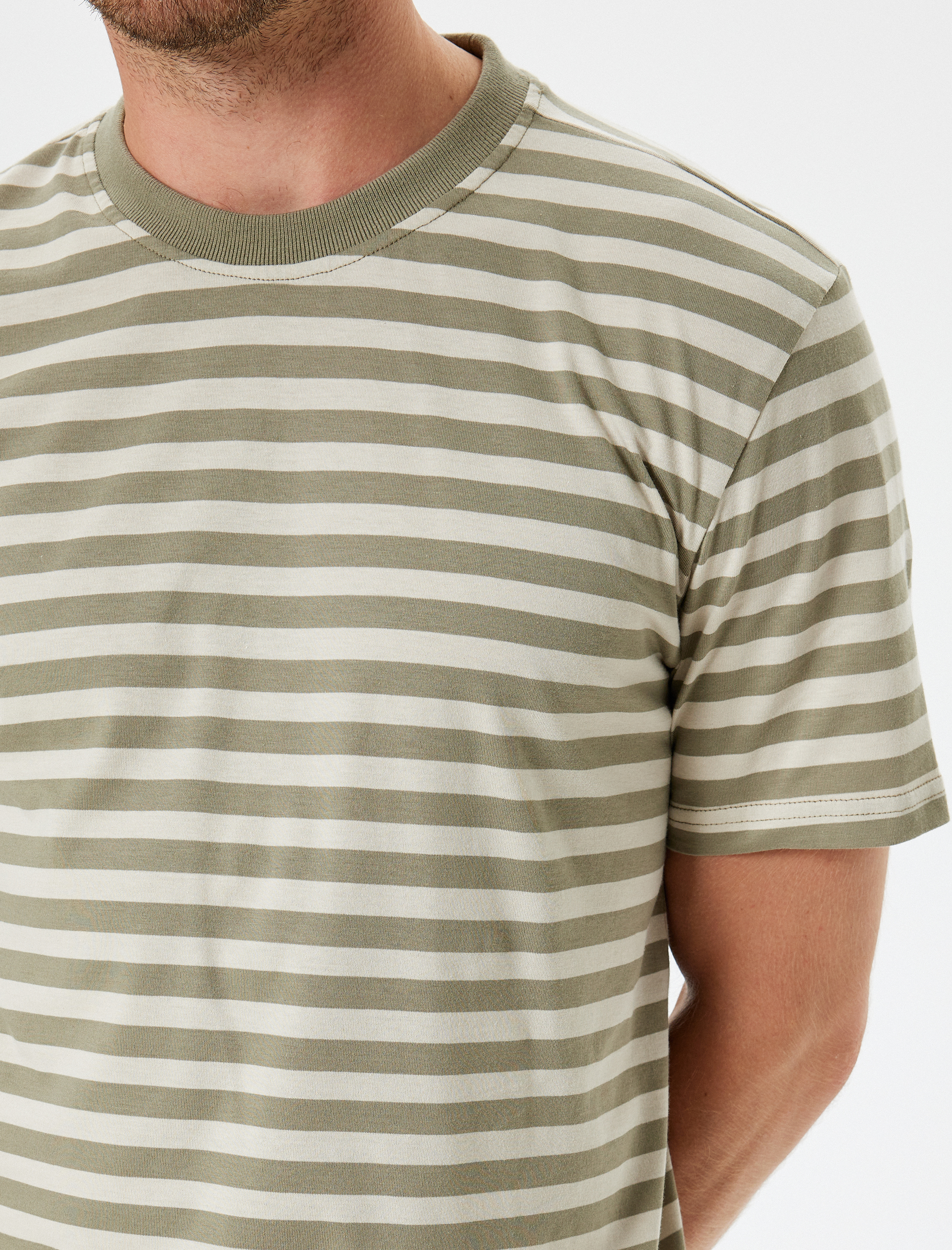   Basic Tişört Bisiklet Yaka Kısa Kollu Pamuklu