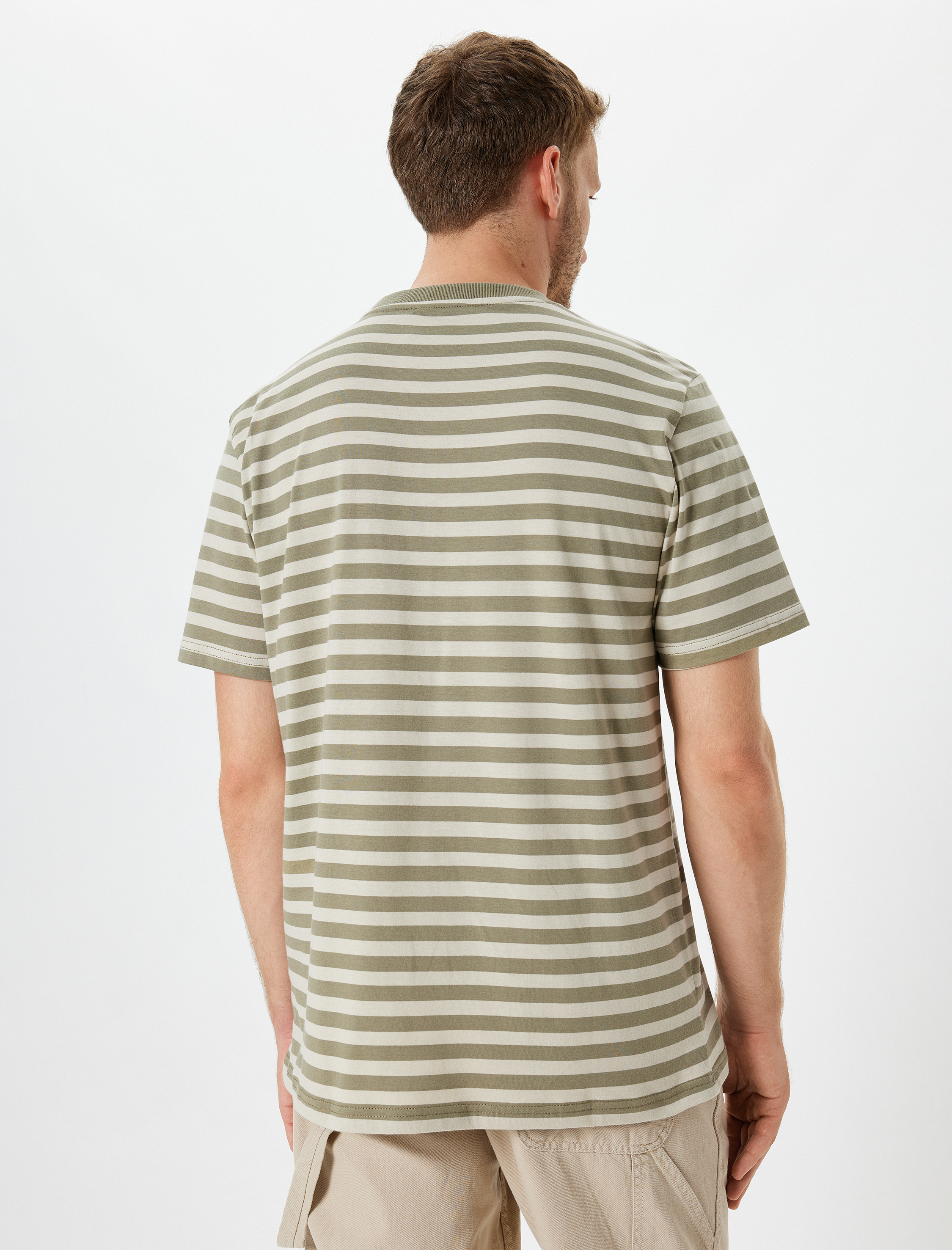   Basic Tişört Bisiklet Yaka Kısa Kollu Pamuklu