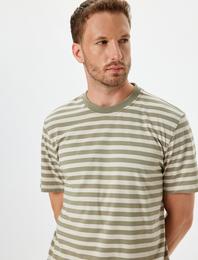 Basic Tişört Bisiklet Yaka Kısa Kollu Pamuklu