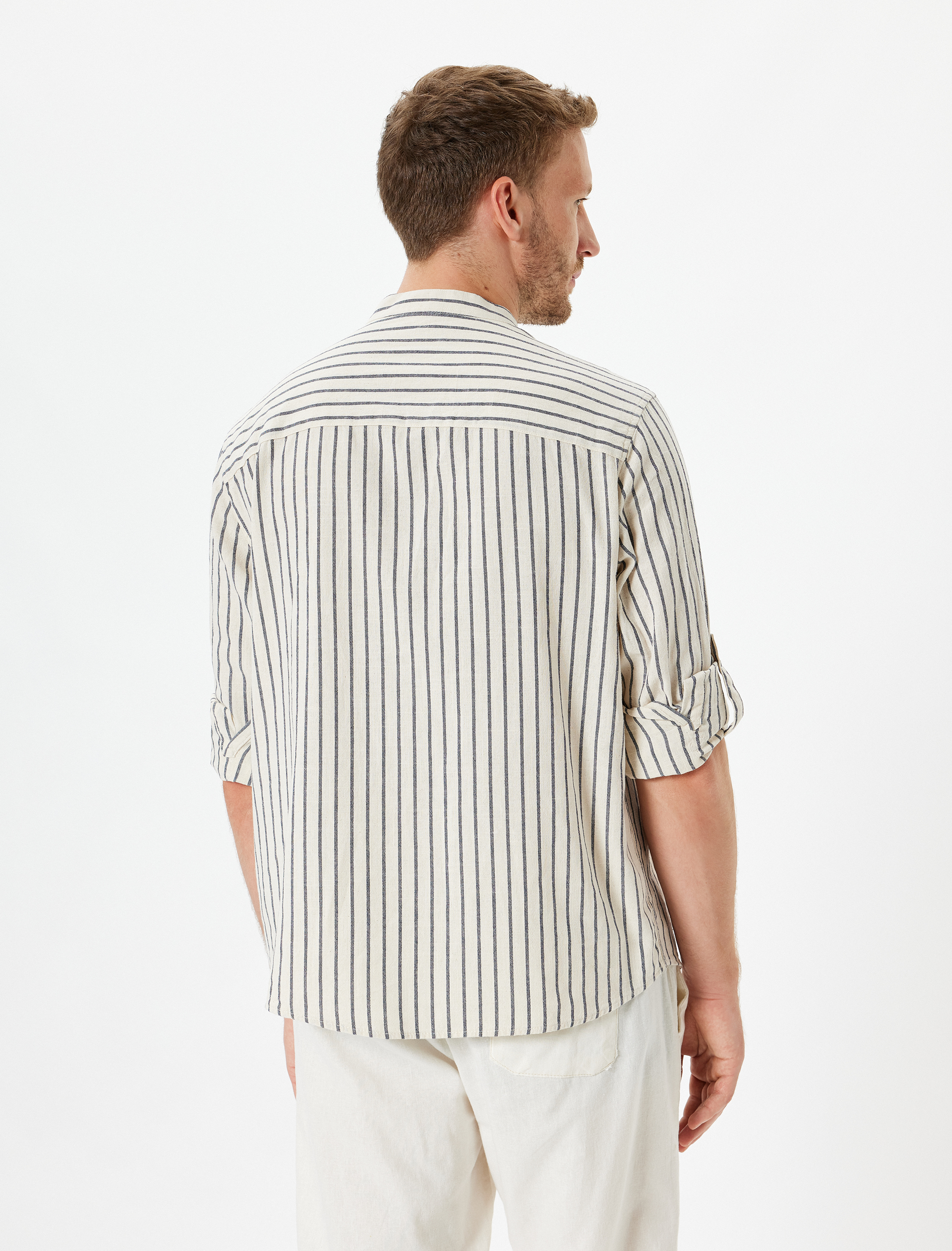   Hakim Yaka Regular Fit Uzun Kollu Pamuklu Klasik Gömlek