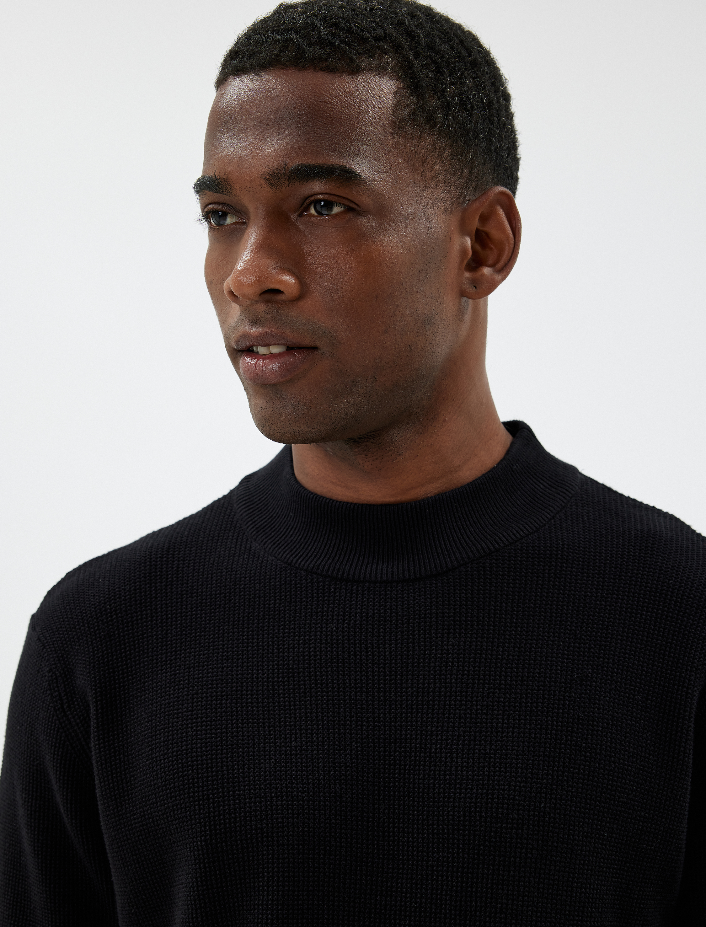   Yarım Balıkçı Yaka Kazak Triko Basic Pamuklu