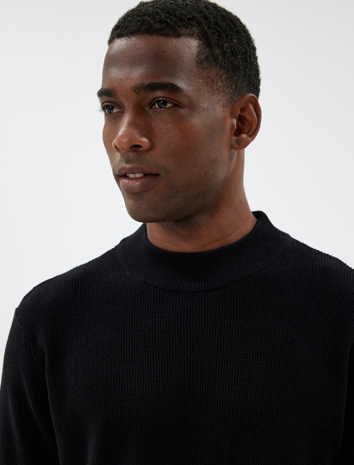  Yarım Balıkçı Yaka Kazak Triko Basic Pamuklu