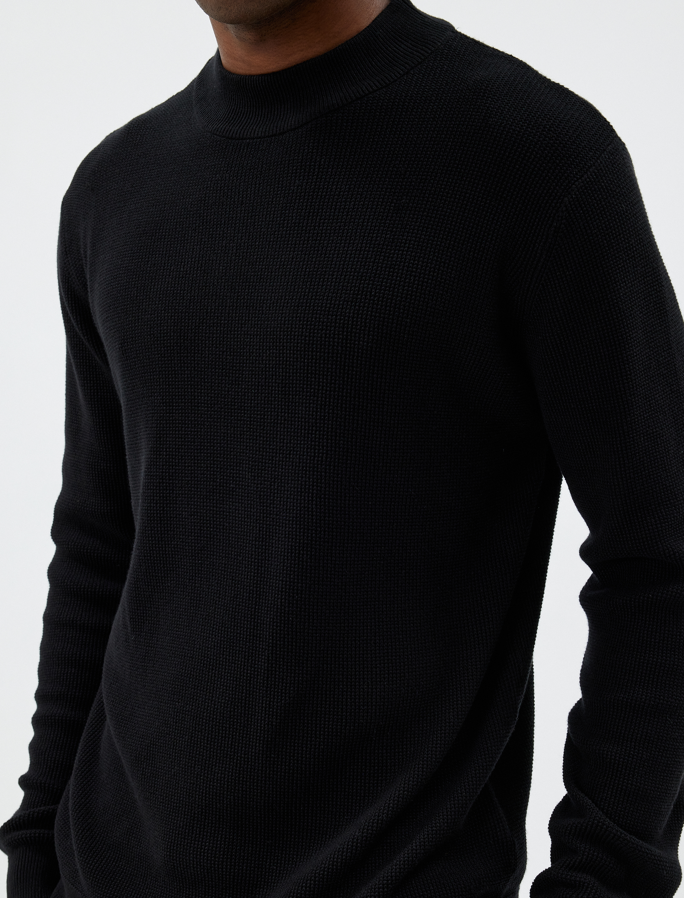   Yarım Balıkçı Yaka Kazak Triko Basic Pamuklu