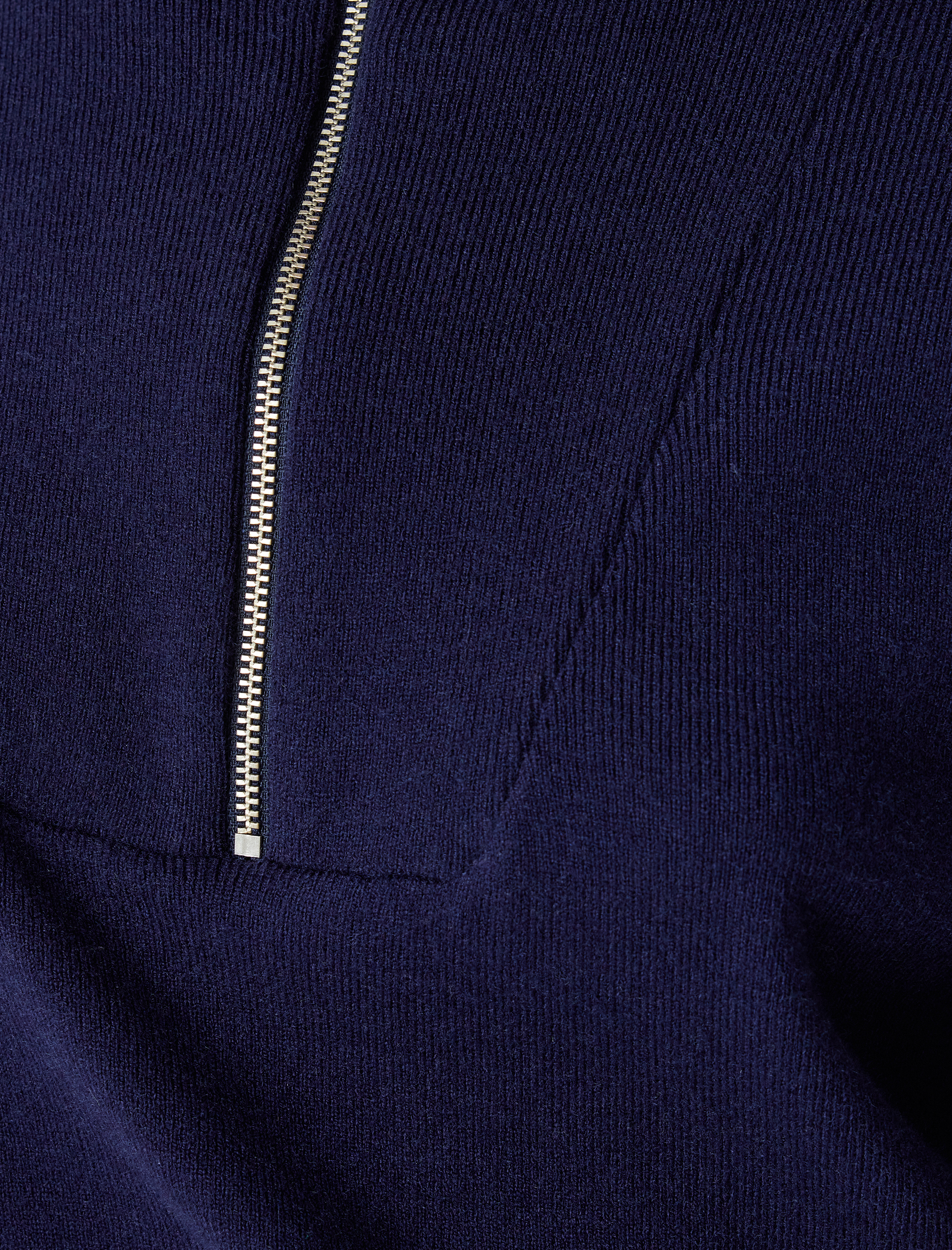   Yarım Fermuarlı Viskon Karışımlı Triko Kazak