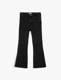 Dar Kesim İspanyol Paça Kot Pantolon - Flare Jean