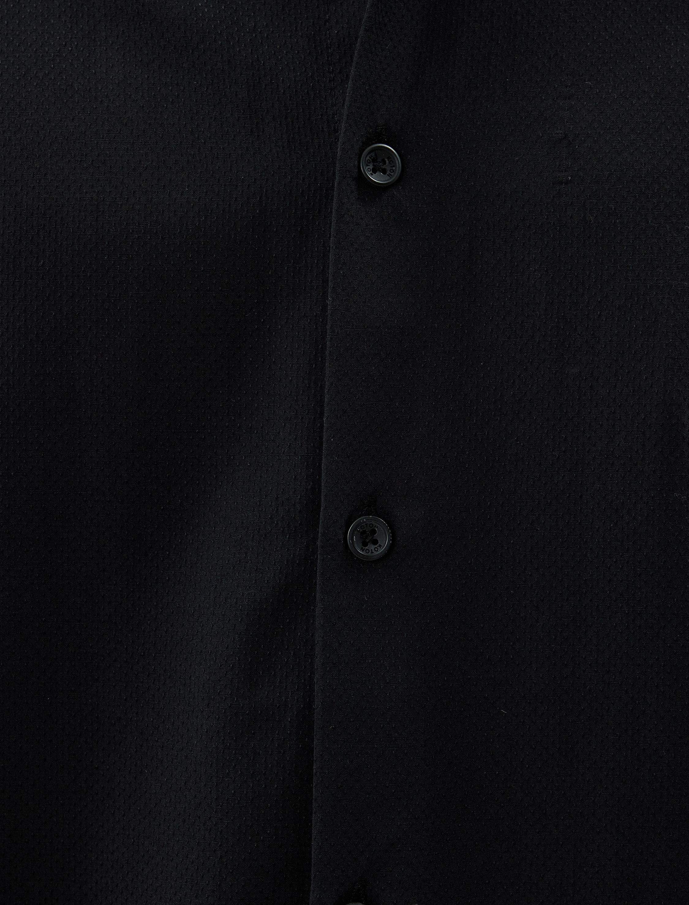   Yarım İtalyan Yaka Gömlek Basic Uzun Kollu Pamuk Karışımlı Regular Fit