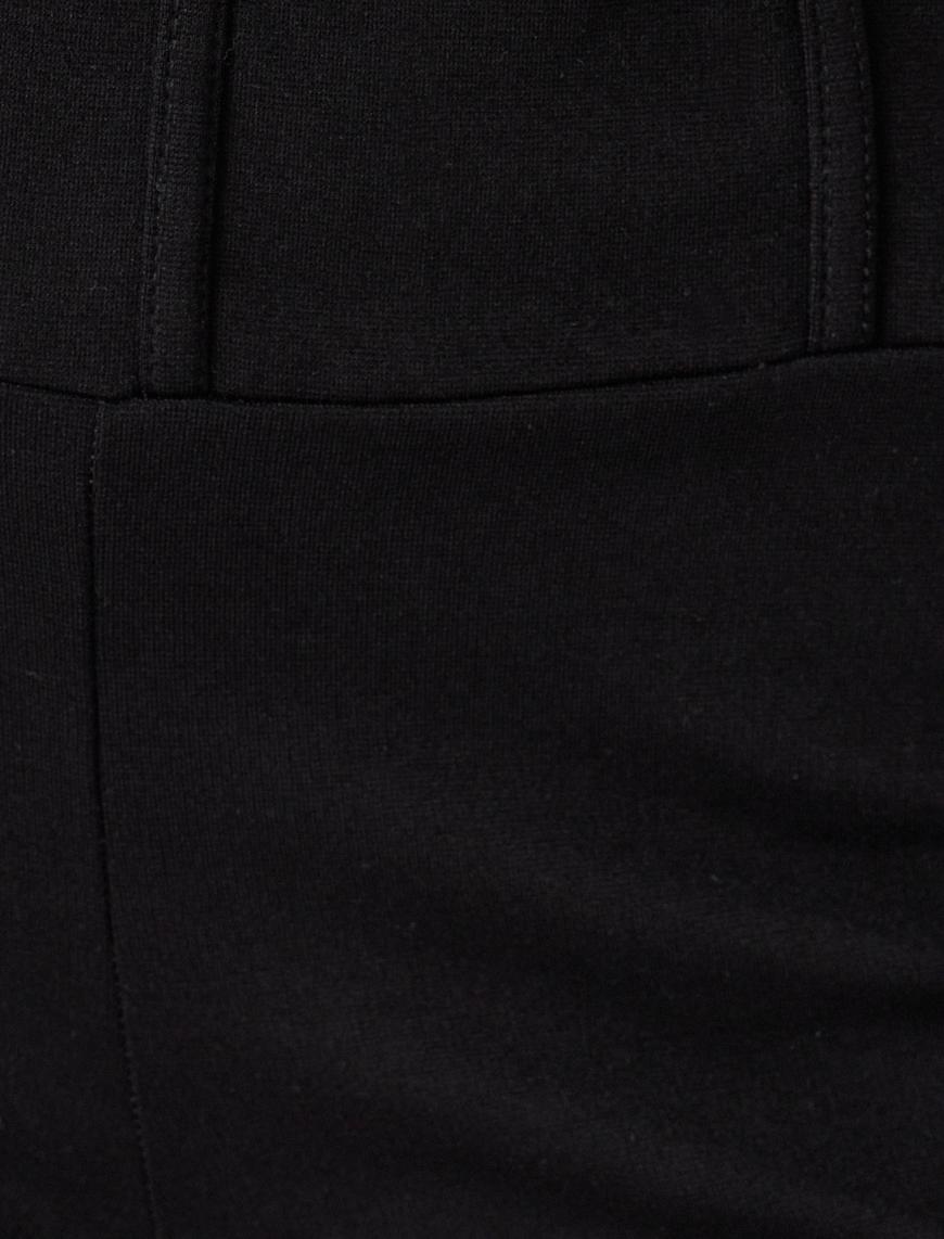   Yüksek Bel Tayt İnterlok Çelik Korse Görünümlü Skinny Fit
