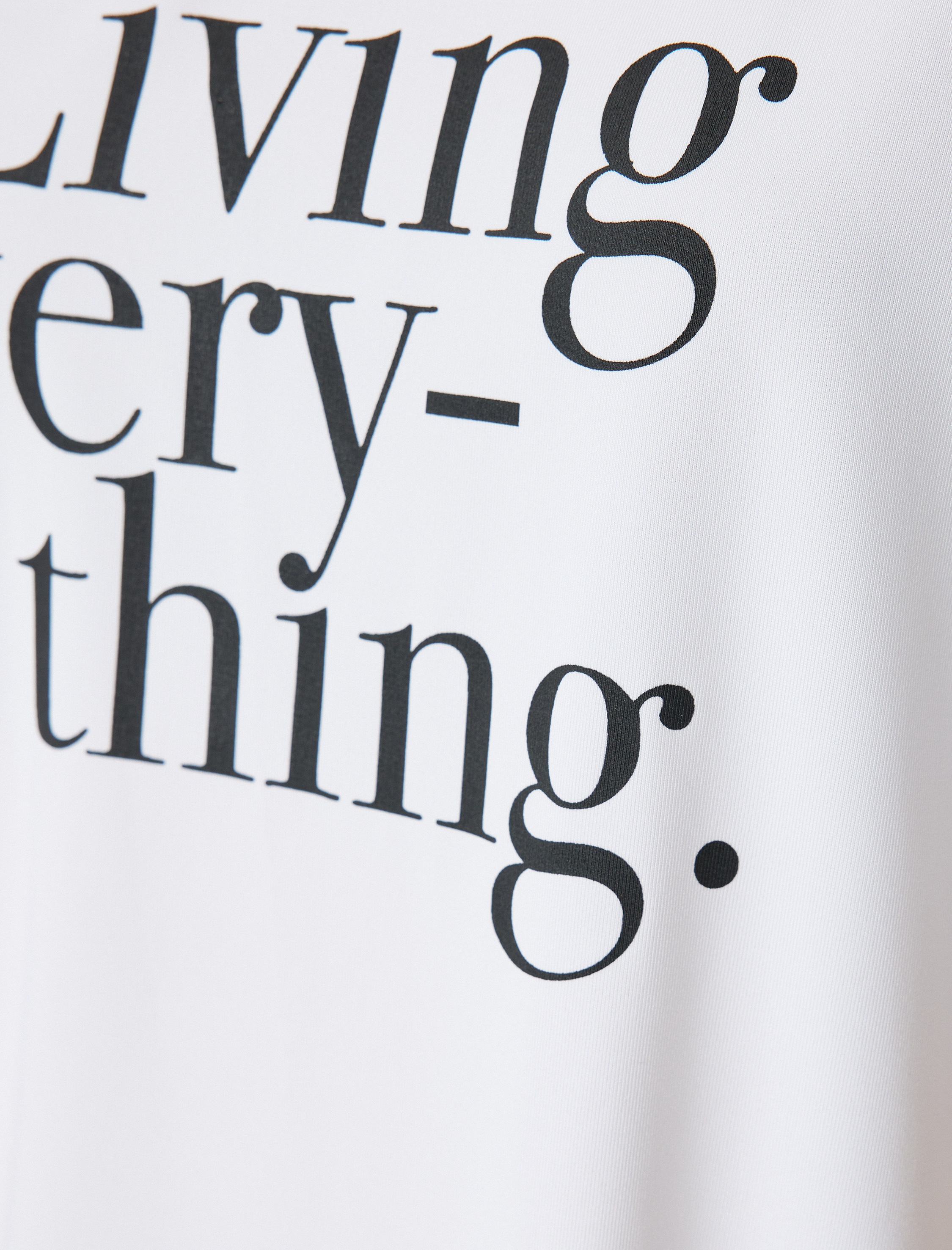 Oversize Spor Tişört Slogan Baskılı Bisiklet Yaka Yırtmaç Detaylı