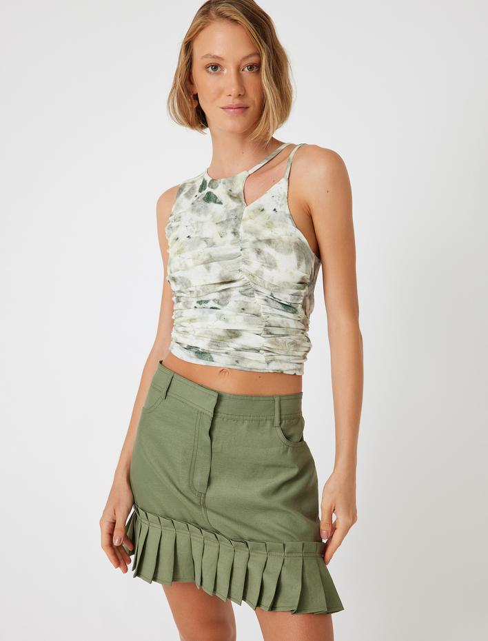  Koton X Sima Tarkan - Pileli Mini Etek Modal Kumaş