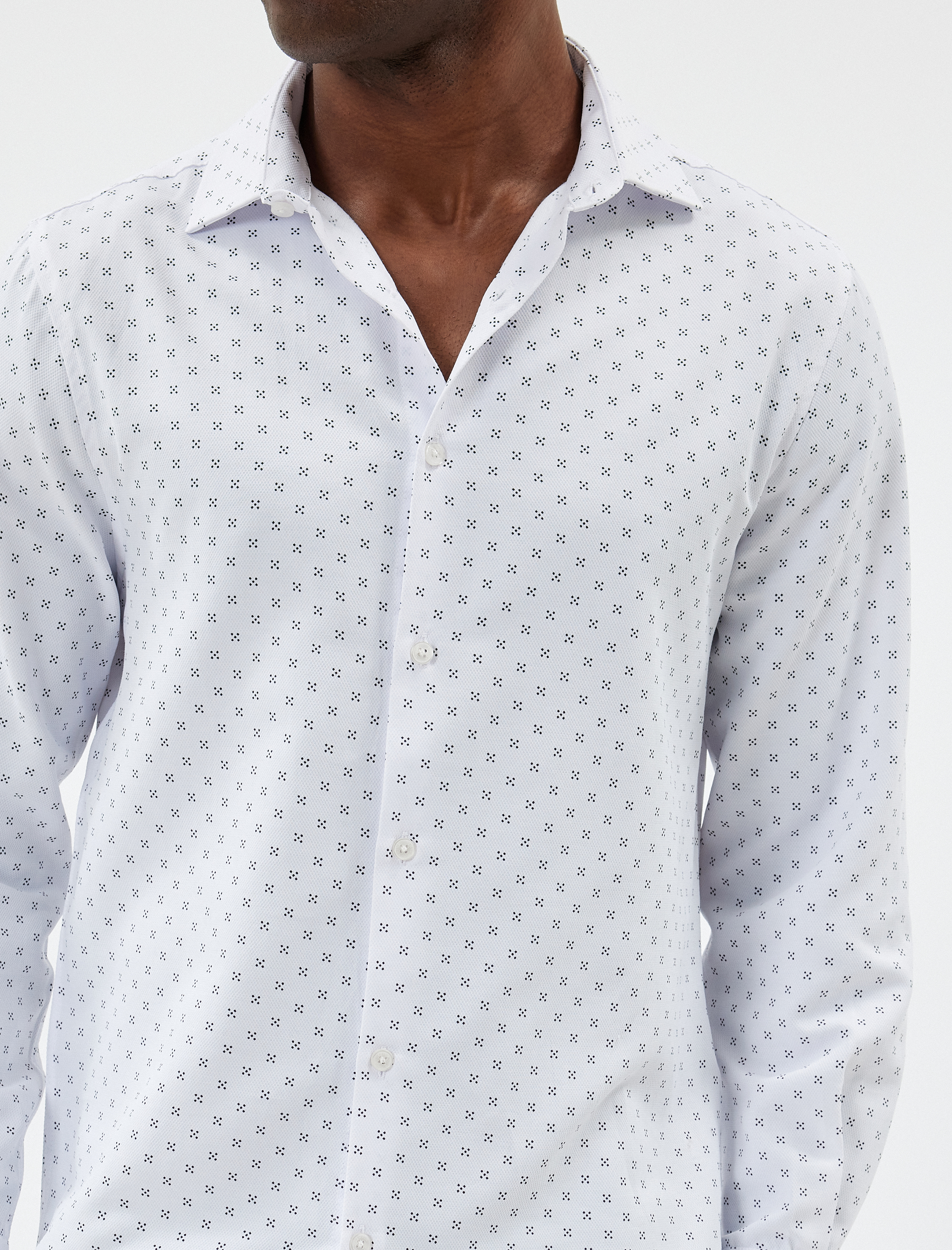 Regular Fit Gömlek Uzun Kollu Pamuk Karışımlı