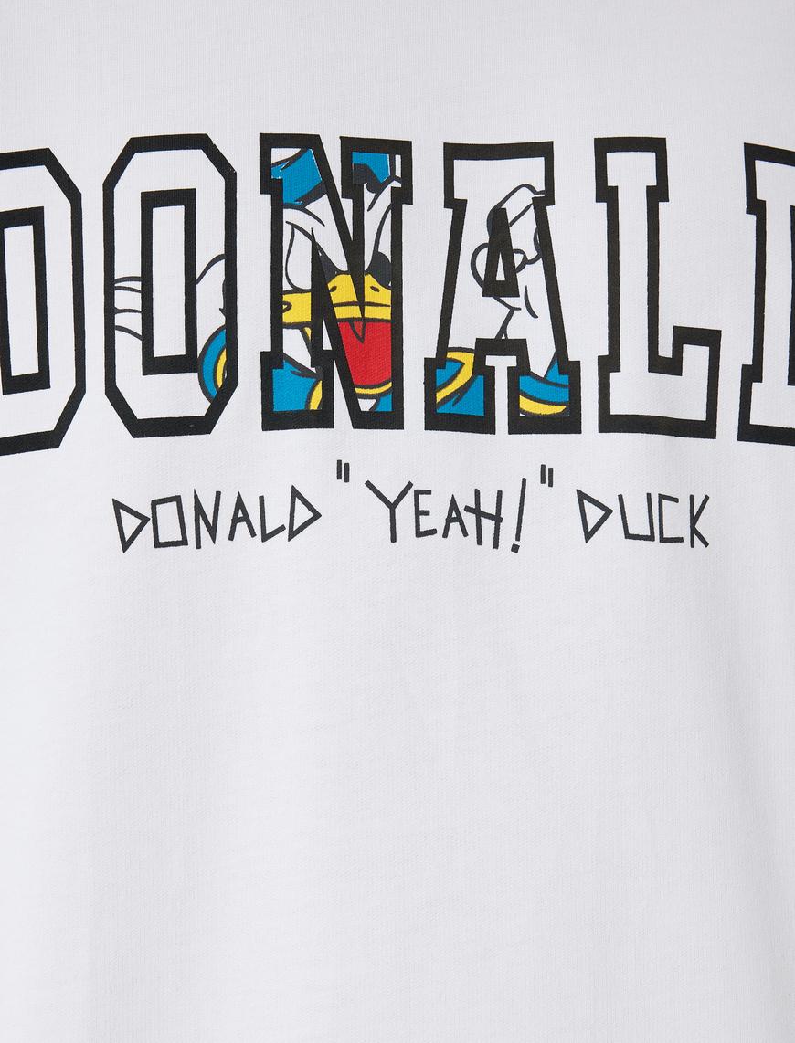   Donald Duck Tişört Lisanslı Kısa Kollu Bisiklet Yaka Pamuklu