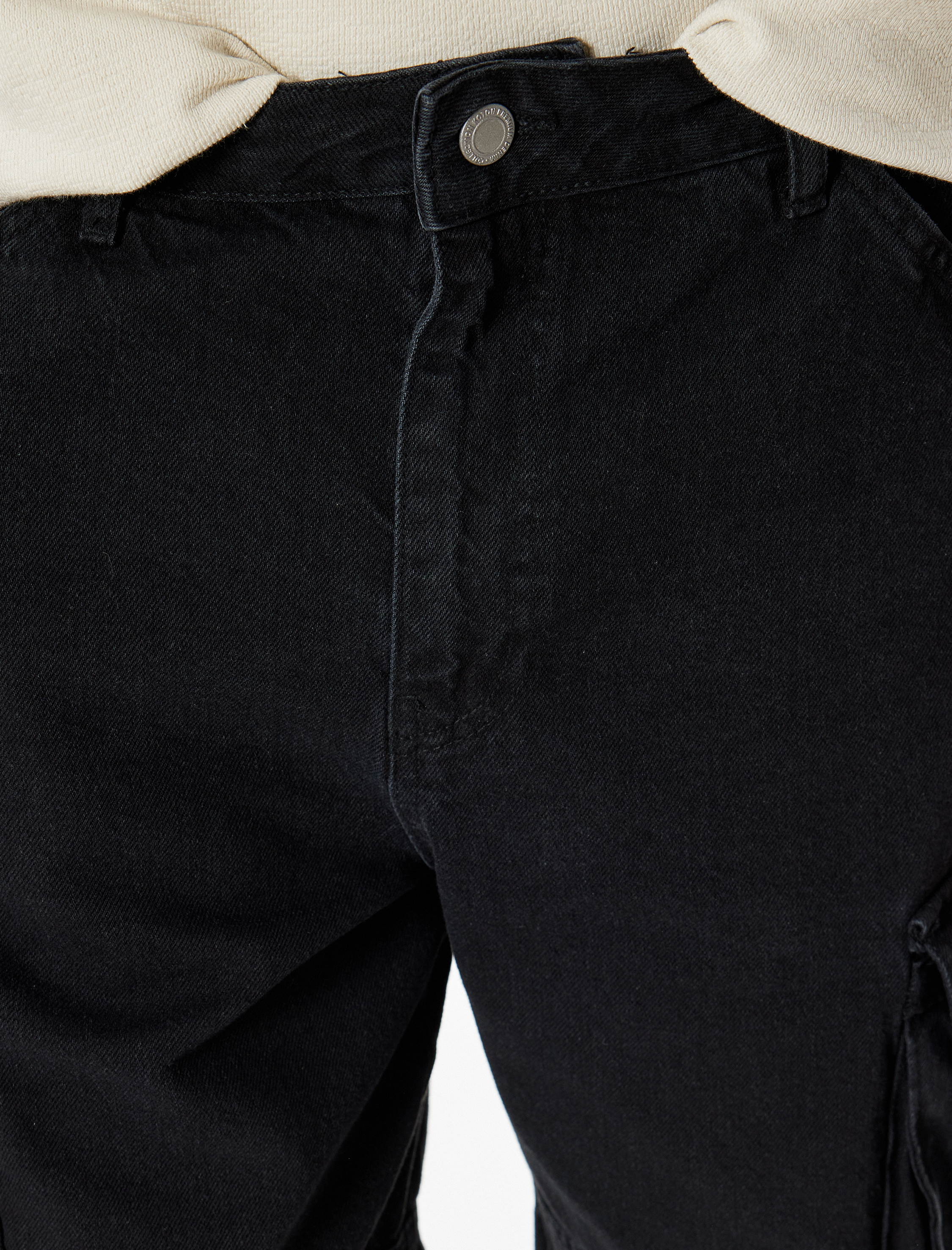   Kargo Kot Şort Bermuda Bol Kalıp Cep Detaylı Pamuklu