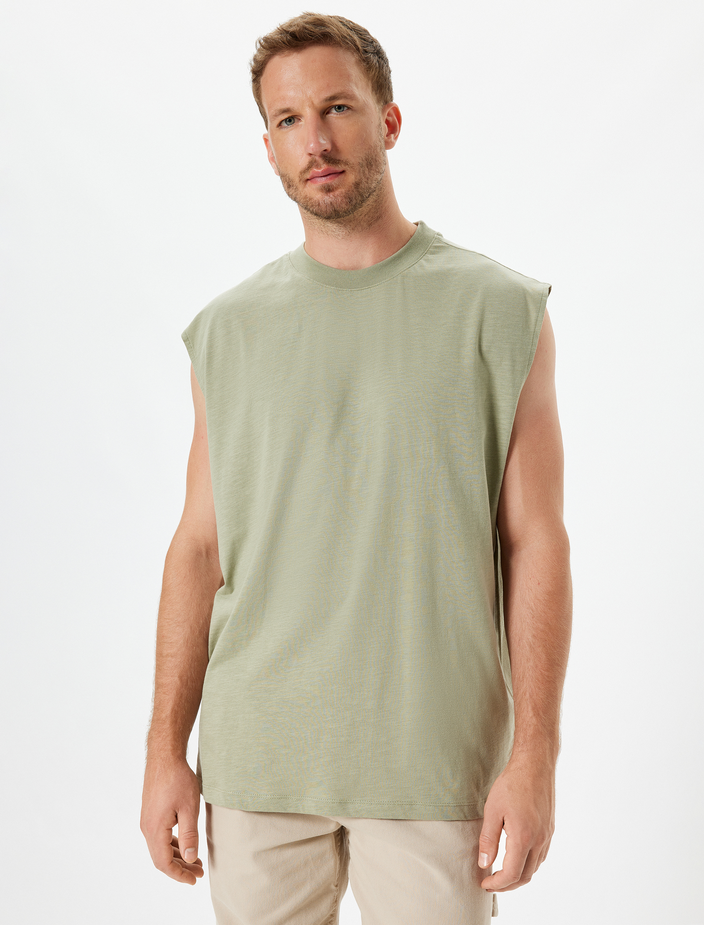   Basic Atlet Bisiklet Yaka Kolsuz Pamuklu