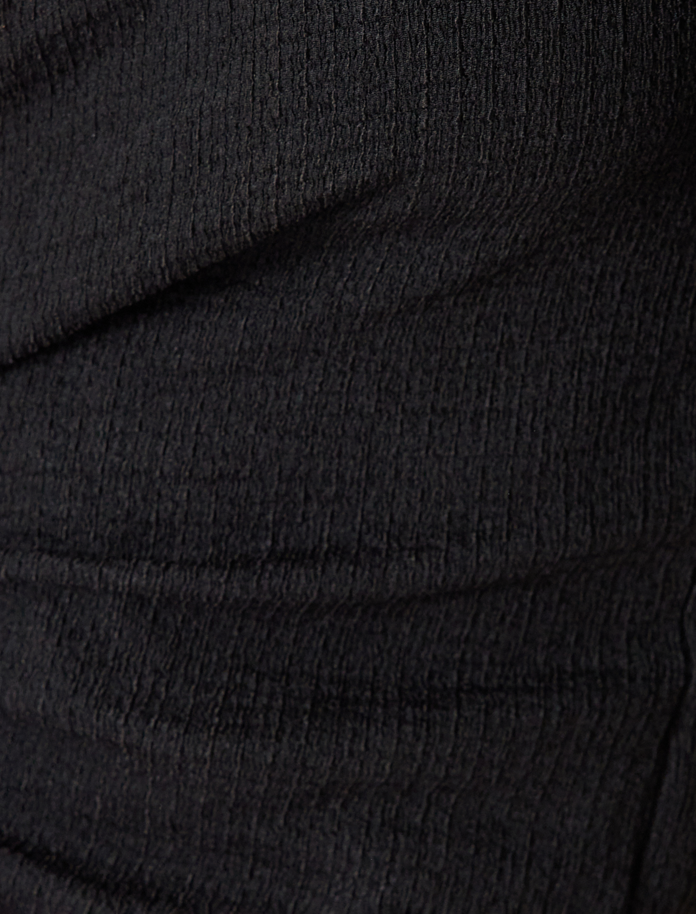   Kruvaze Balon Kol Tişört V Yaka Önden Bağlama Detaylı Slim Fit