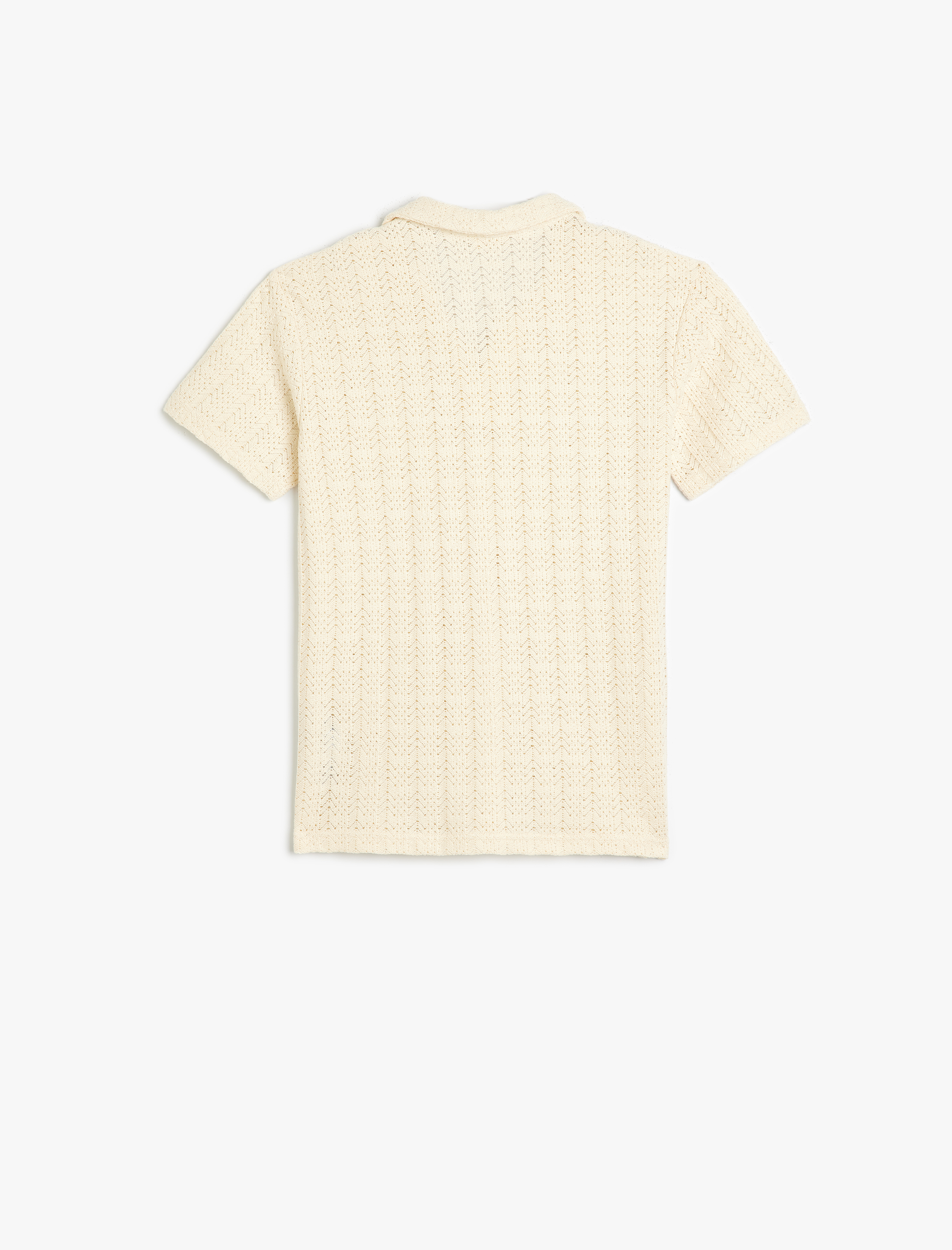  Erkek Çocuk Polo Yaka Tişört Ajurlu Kısa Kollu